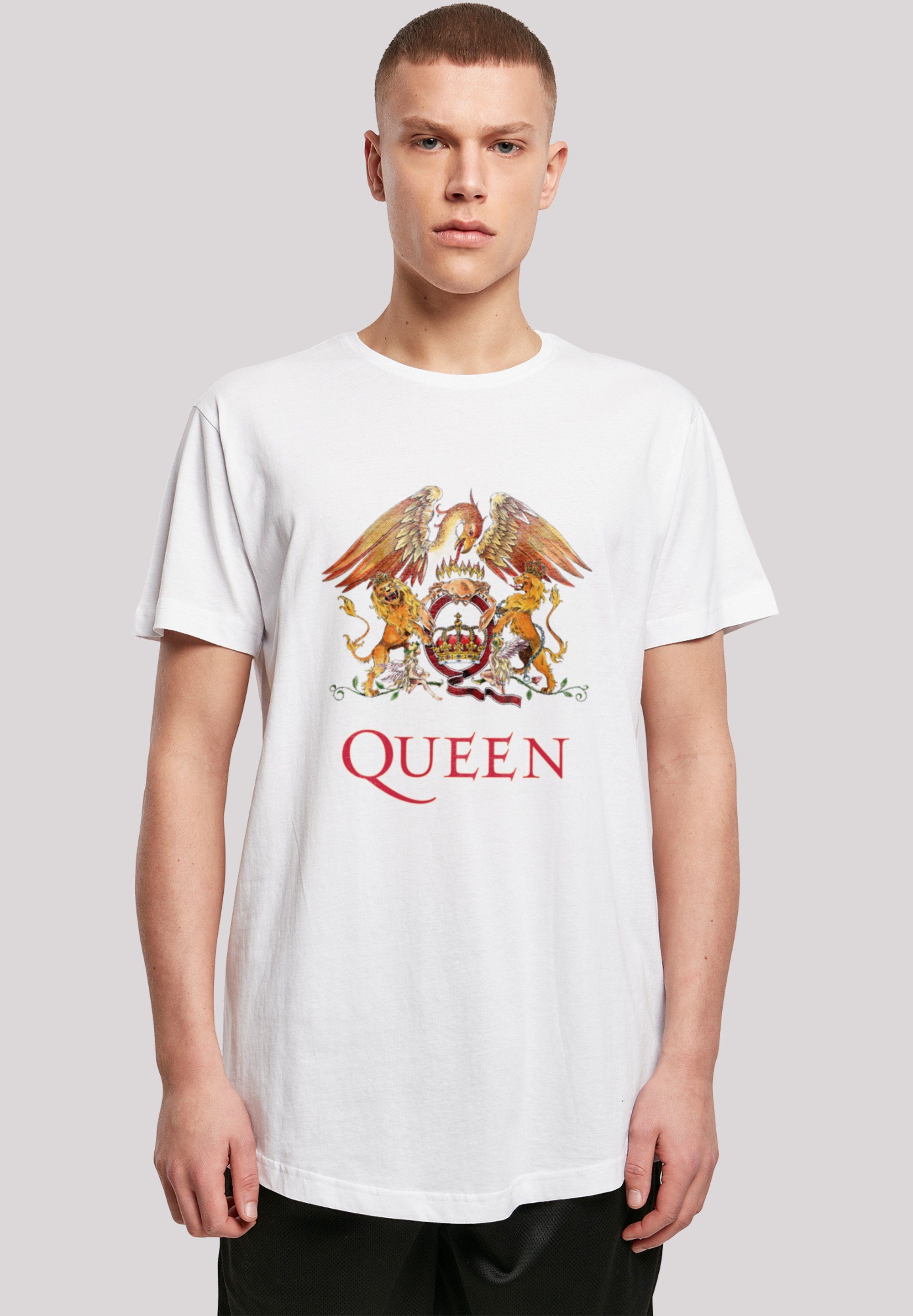 F4NT4STIC T-Shirt Queen Rockband Classic weiß Print Black Crest