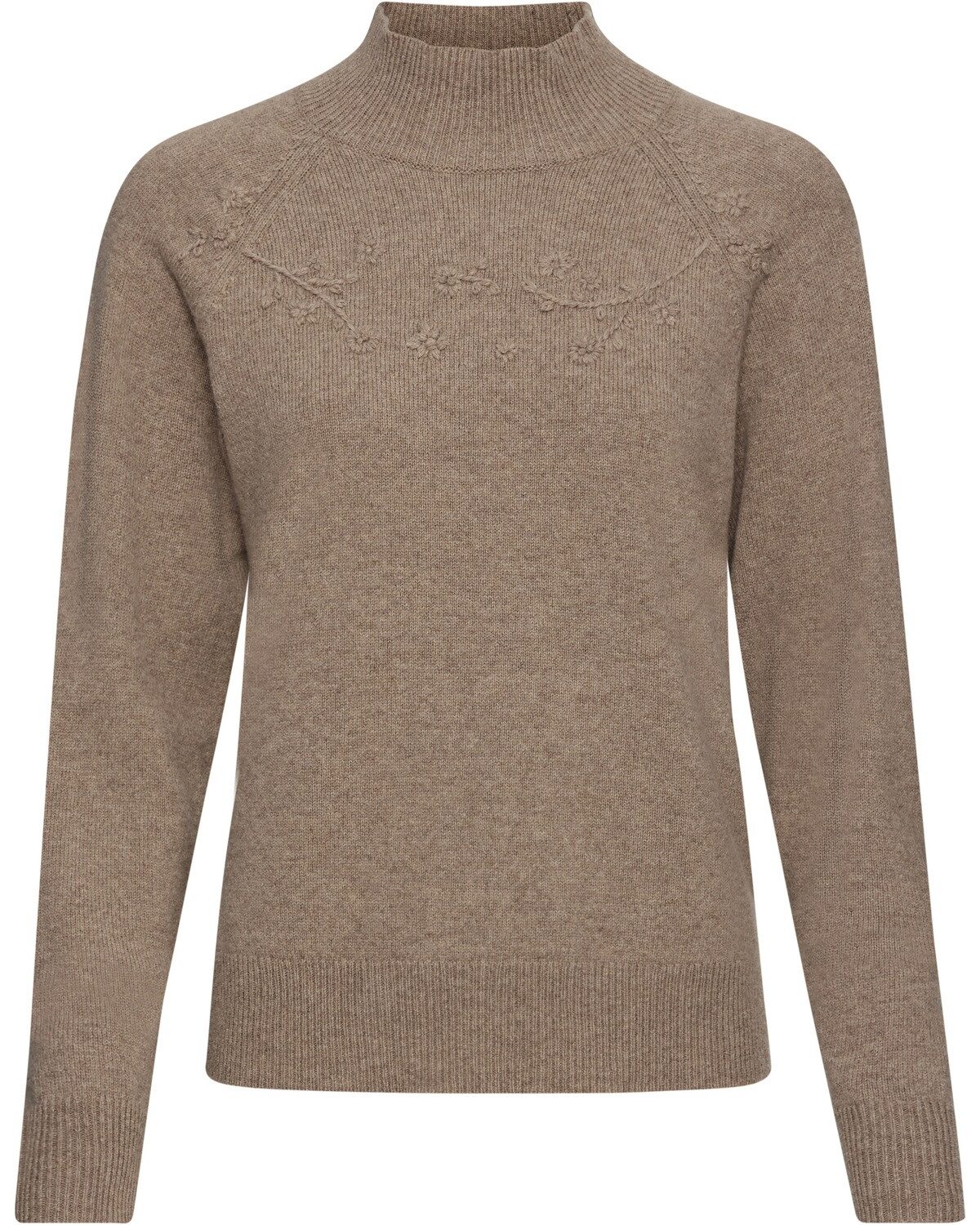 Reitmayer Strickpullover Stehkragenpullover mit Stickerei