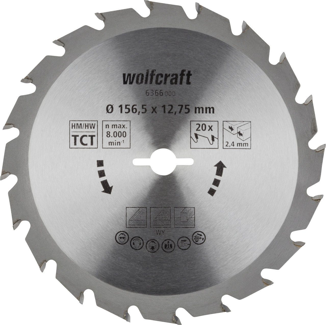 Wolfcraft Kreissägeblatt Wolfcraft Kreissägeblatt Ø 156,5 mm Bohrung Ø