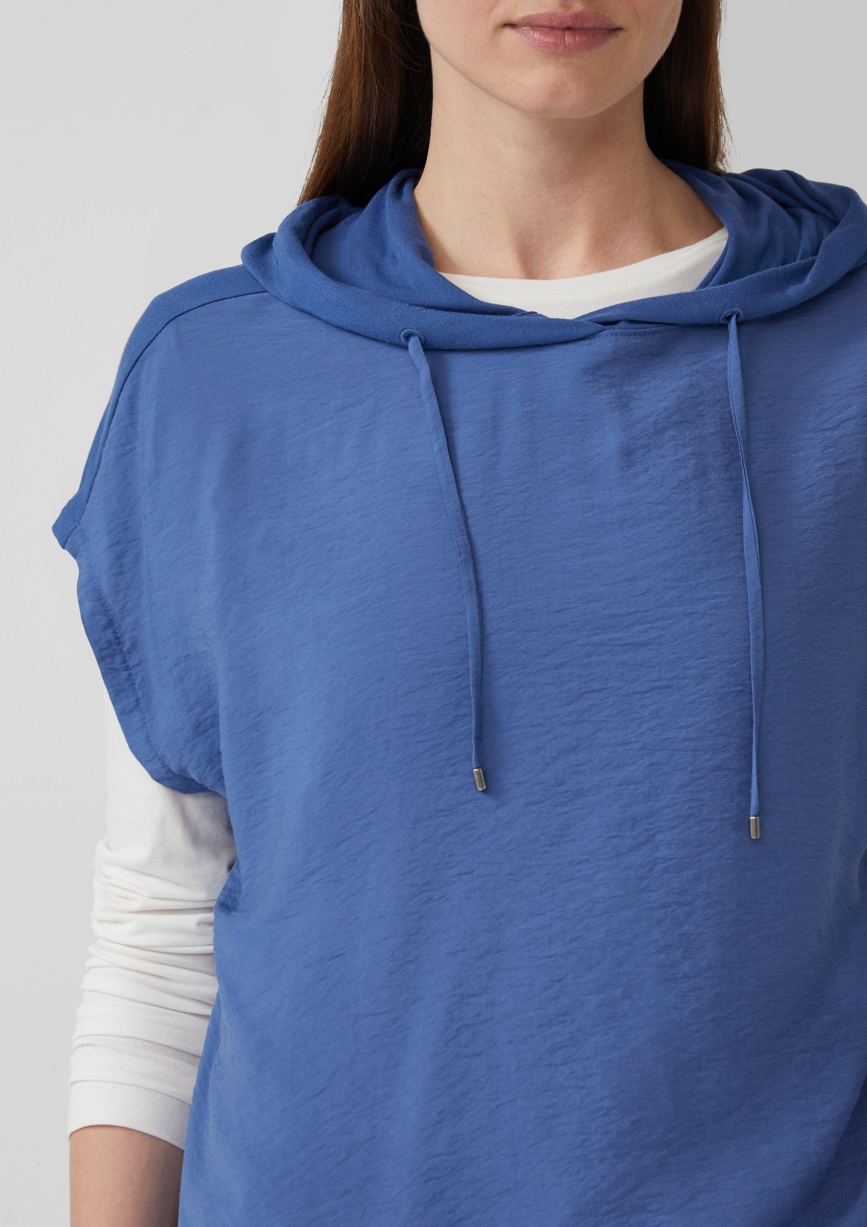 s.Oliver Shirttop Lässiges Kapuzenshirt mit überschnittenen günstig online kaufen