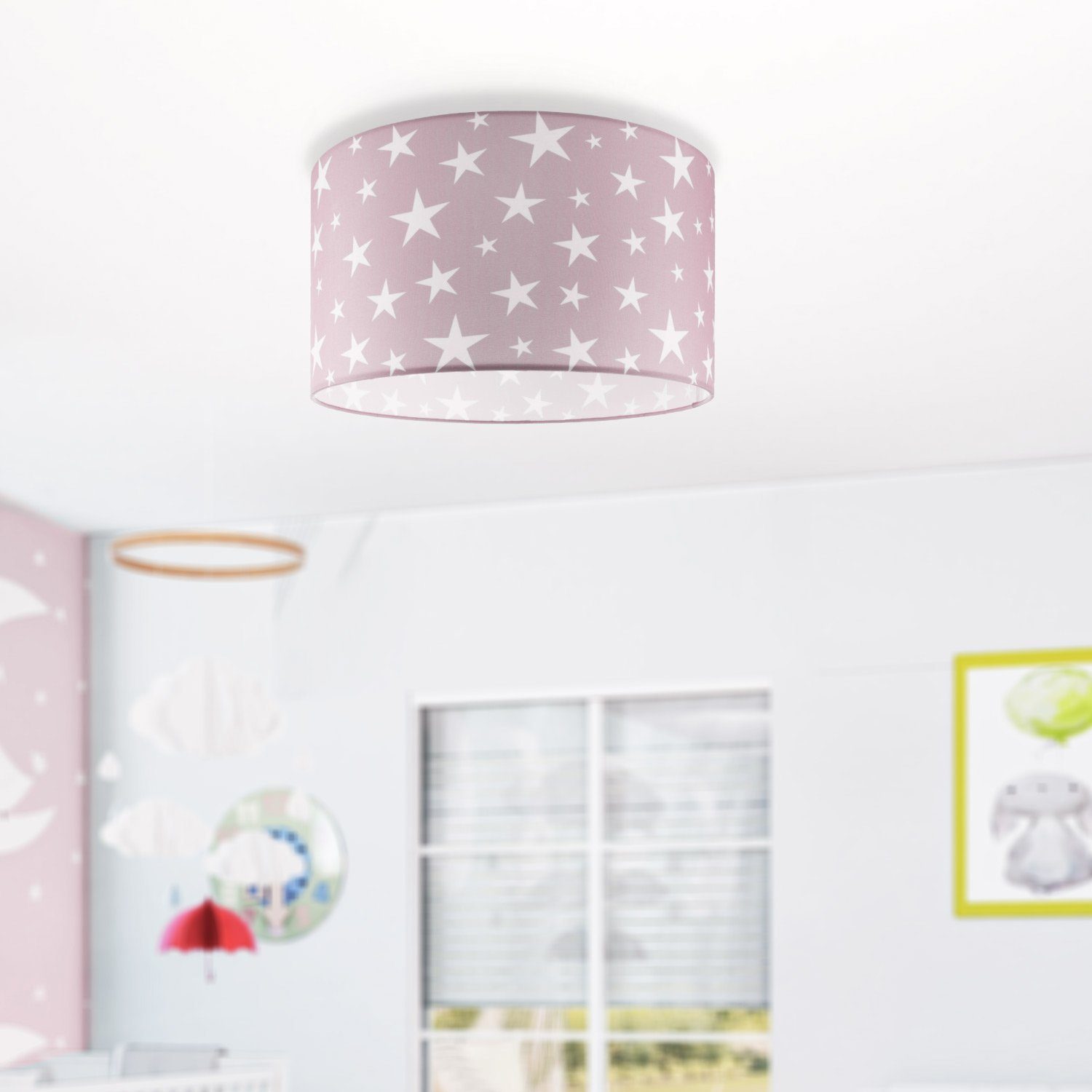 Paco Home Deckenleuchte Capri 315, ohne Leuchtmittel, Kinderlampe  Deckenlampe LED Kinderzimmer Sternenhimmel Motiv E27