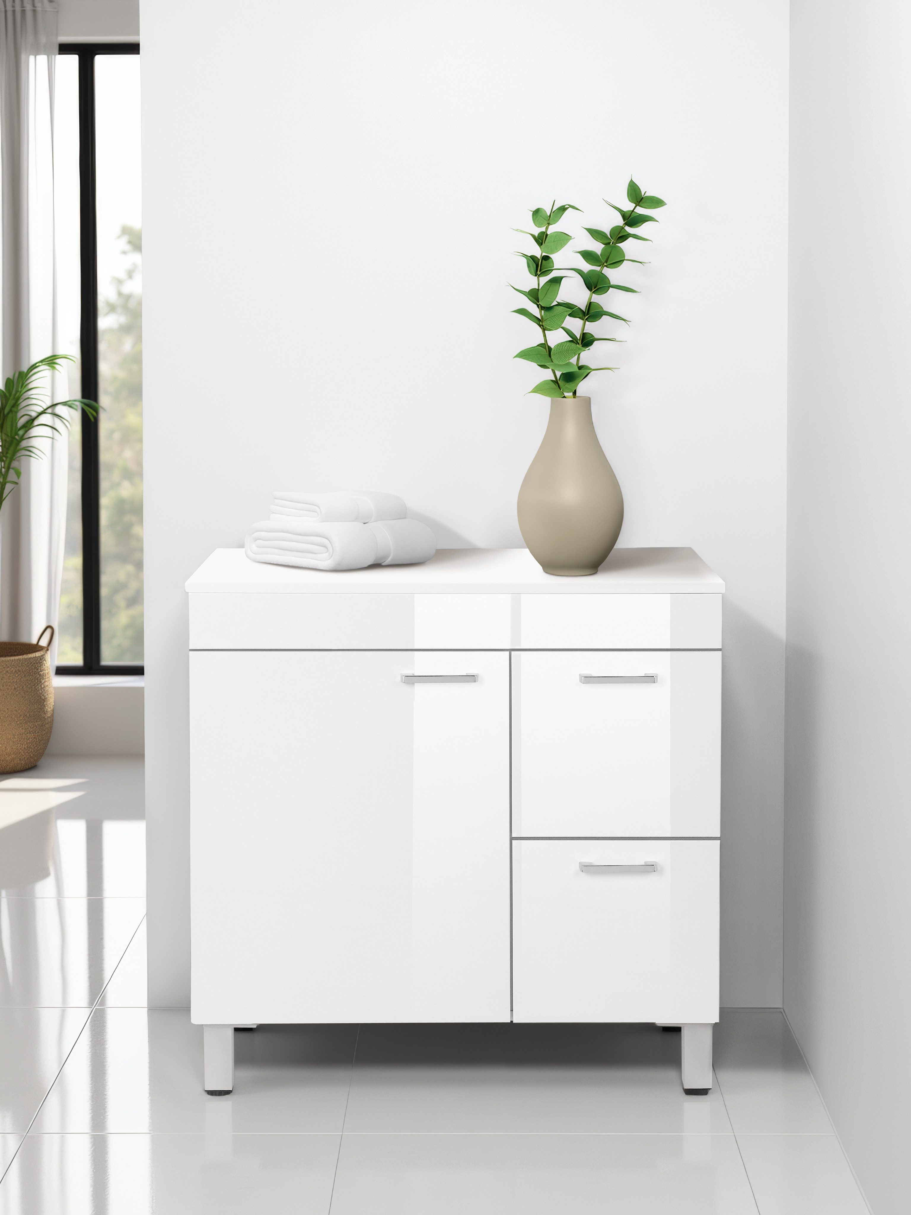 welltime Waschtisch Florenz, Badezimmerschrank,Badschrank, Stauraum Waschti günstig online kaufen