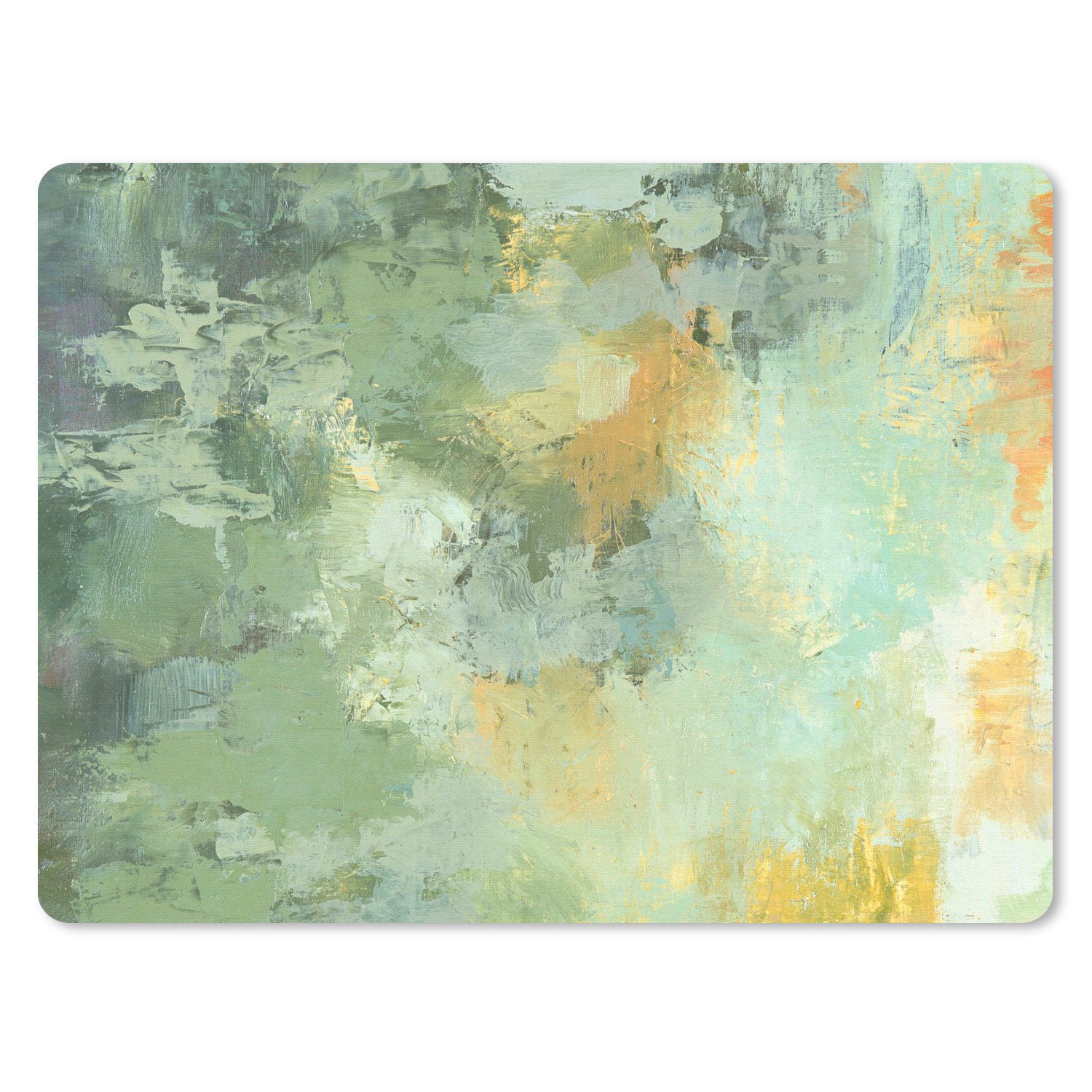 MuchoWow Mauspad Ölgemälde grün (1-St), Gaming, Mousepad Klein, Büro Zubehör, Mausunterlage, 23x19 cm