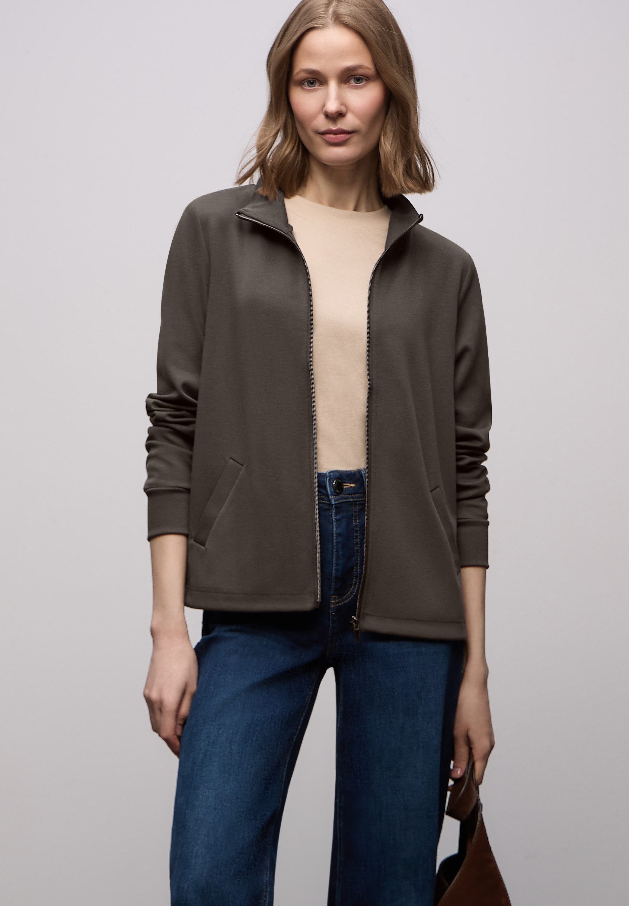 STREET ONE Cardigan mit Tunnelzug am Saum