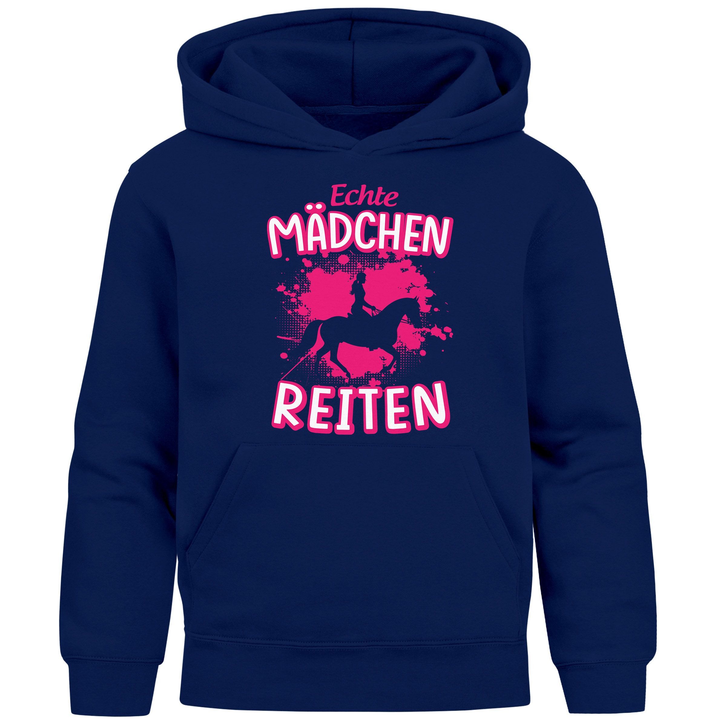 Hoodie Kinder Hoodie Mädchen Pferde Aufdruclk Spruch lustig Echte Mädchen