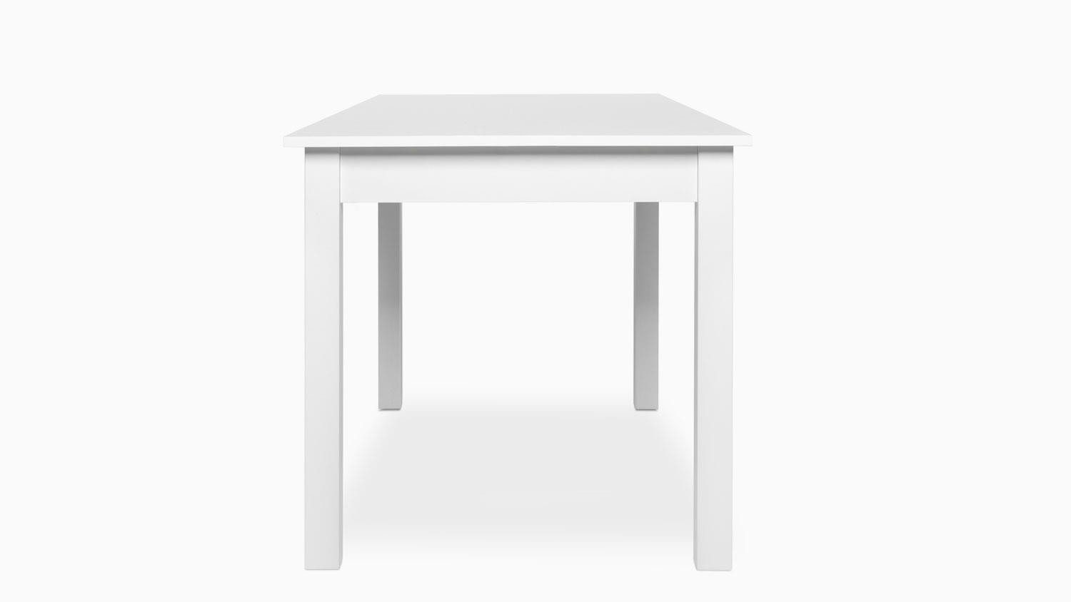 Finori Esstisch Esstisch Coburg Esszimmertisch weiß ausziehbar 140-180 cm, Tischplatte: Melaminbeschichtung mit ABS-Kanten (Dickkante)