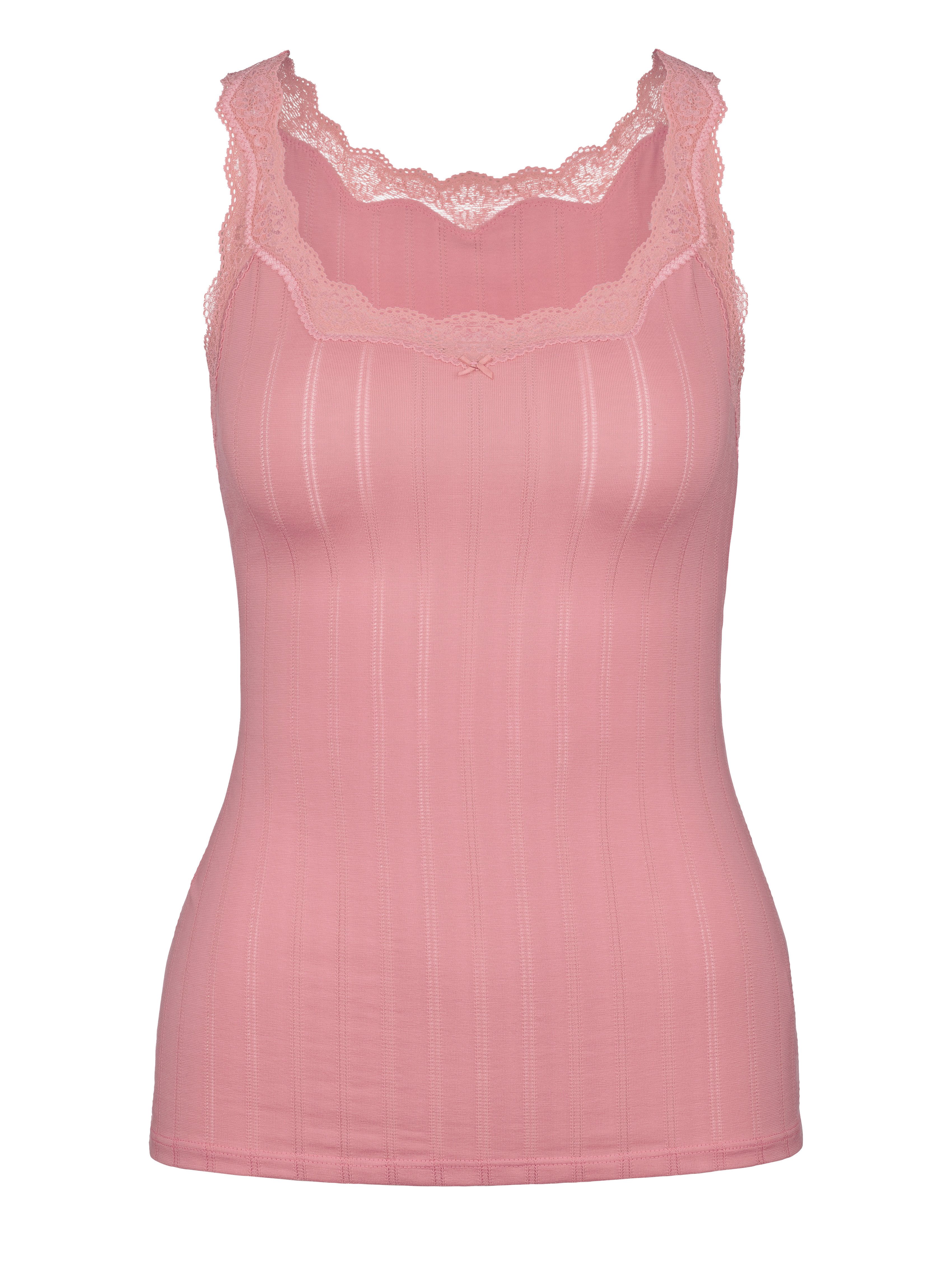 CALIDA Tanktop Etude Toujours zarte Spitze, Nadelstreifen-Design, Cotton-Mi günstig online kaufen