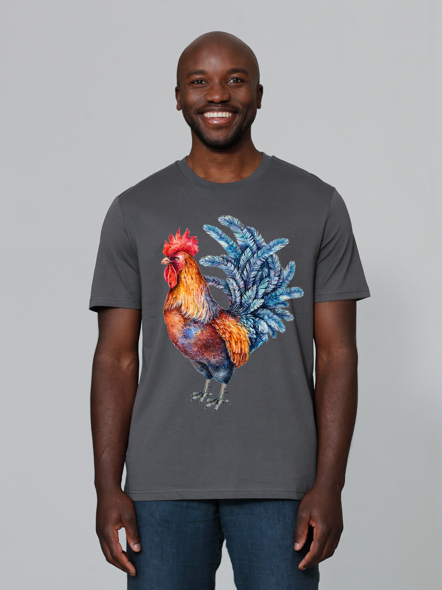 T-Shirt Grimmiger Gockel