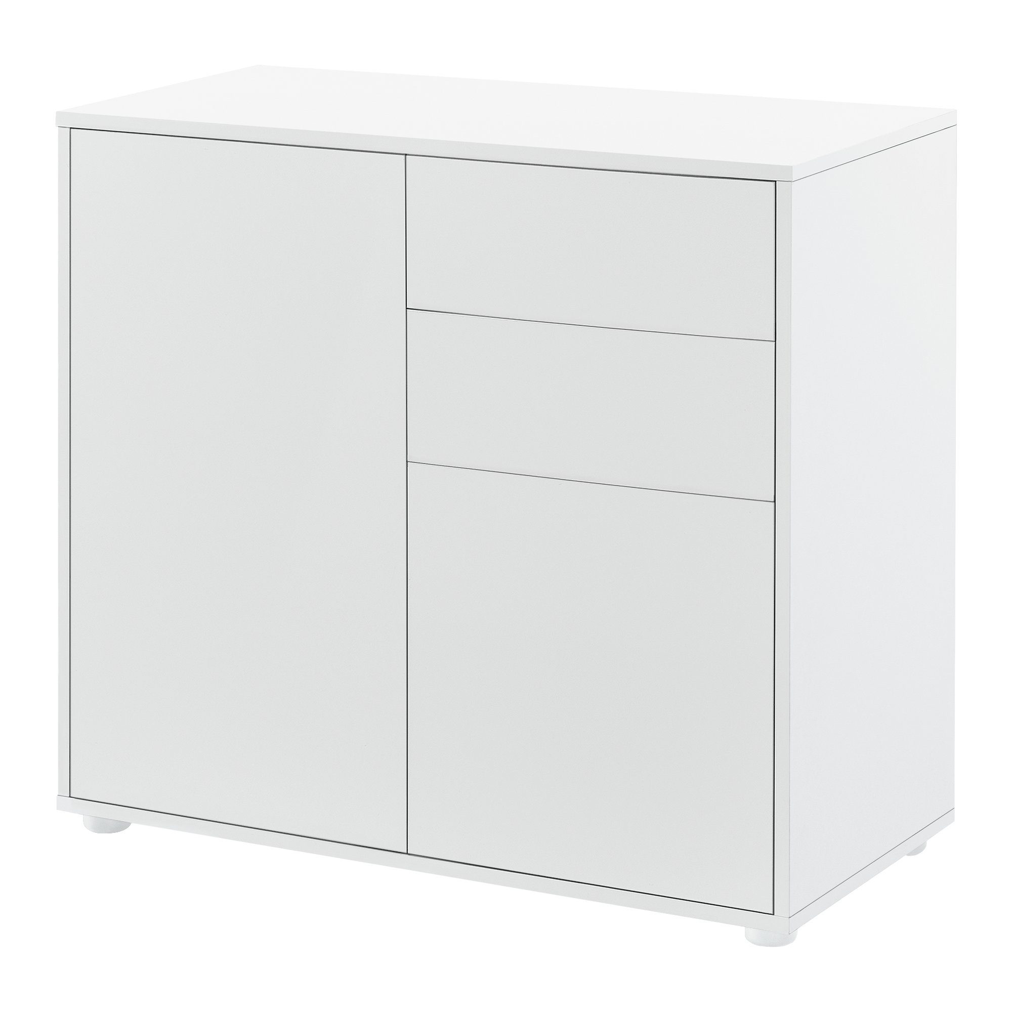 en.casa Sideboard, »Paarl« 74x79x36 cm Weiß, günstig online kaufen