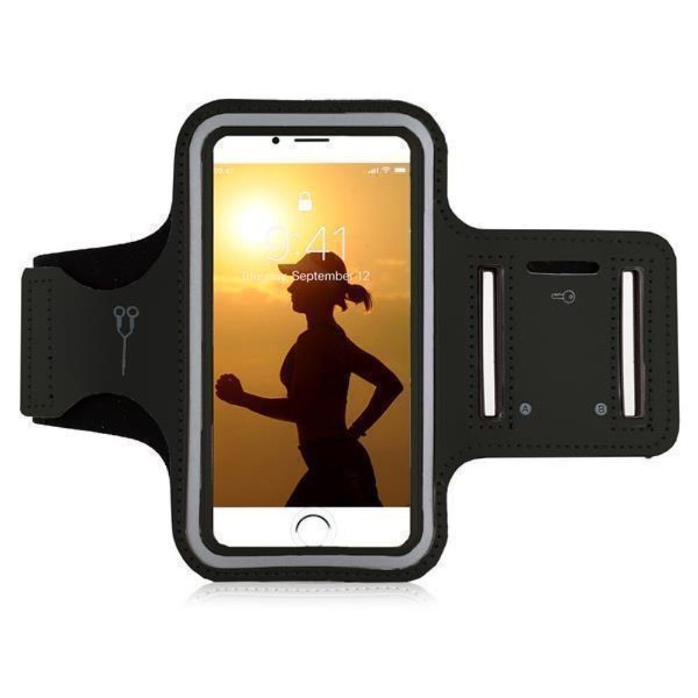MyGadget Armketten Set »Handy Sportarmband Joggen Fitness Jogging Sport«  (Set), MyGadget Handy Sportarmband - Handytasche Joggen für 5.1" Display -  Fitness Jogging Sport Case für u.a. Apple iPhone 7 / 8 6,