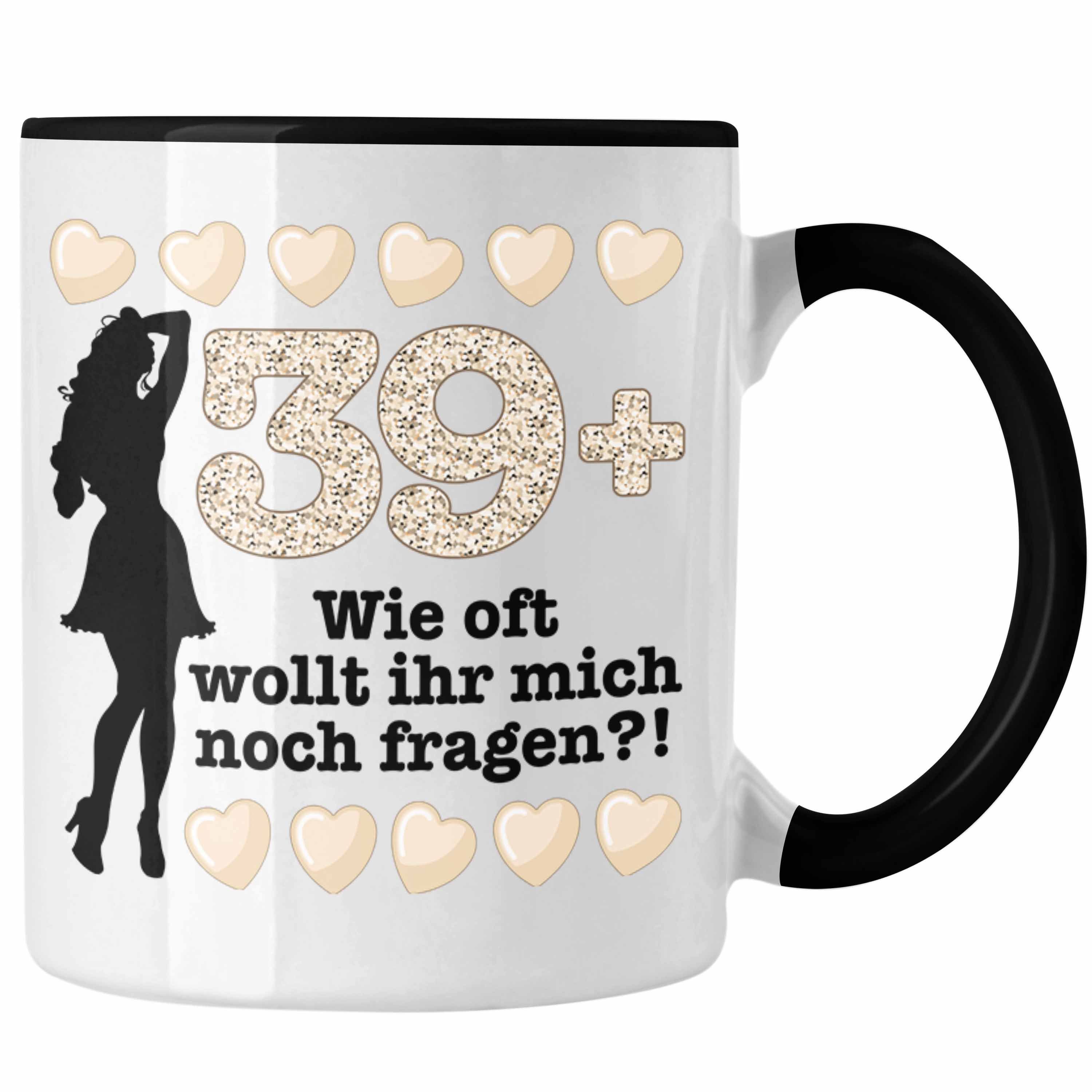 Trendation Tasse Trendation - 40. Geburtstag Frauen Tasse Geschenk Geschenkidee 40er Geburtstag Spruch Perfektion Mama Mutter Schwarz