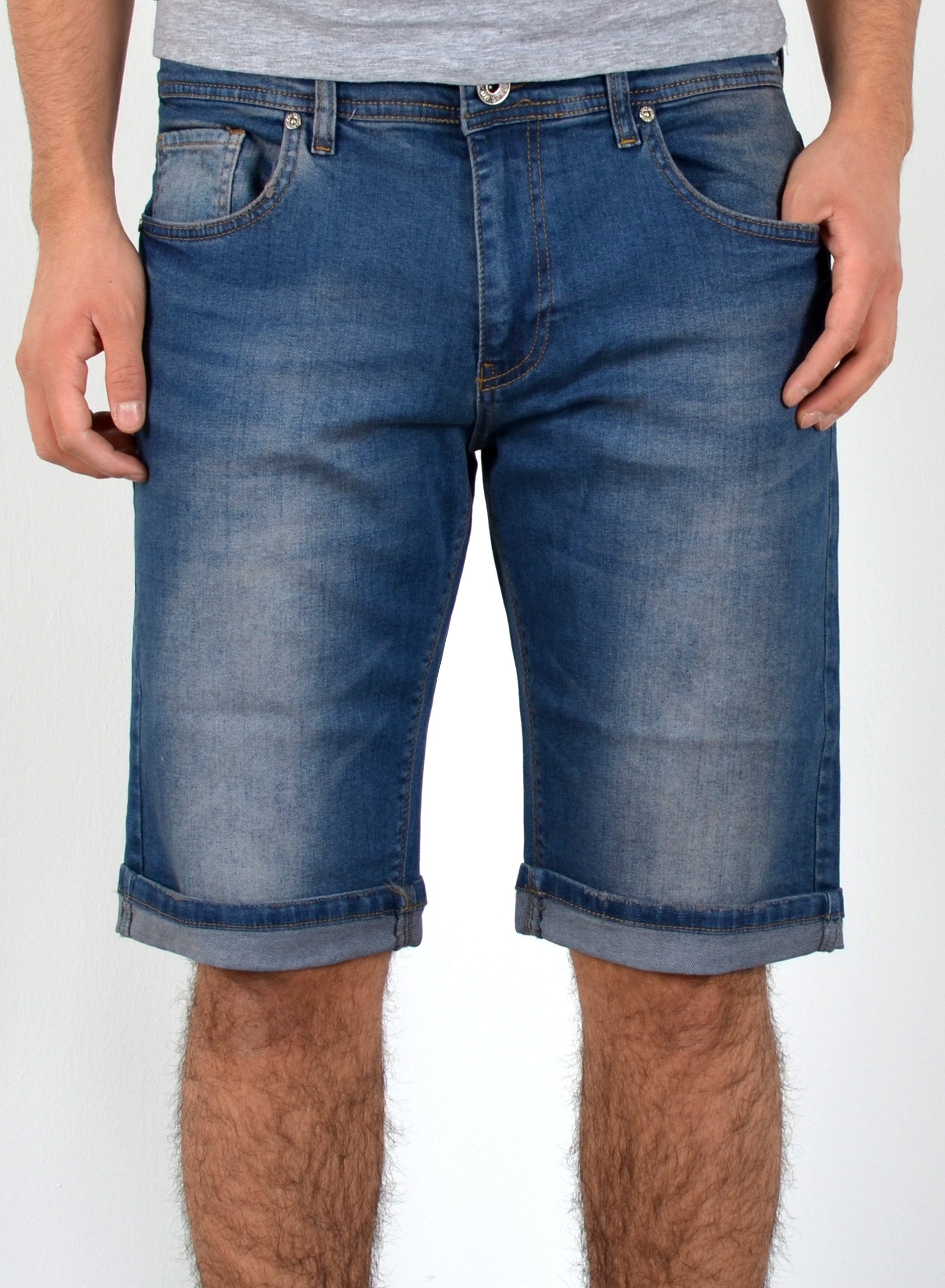 ESRA Jeansshorts Herren kurze Jeanshose mit Stretch Jeans Shorts Hose Herre günstig online kaufen