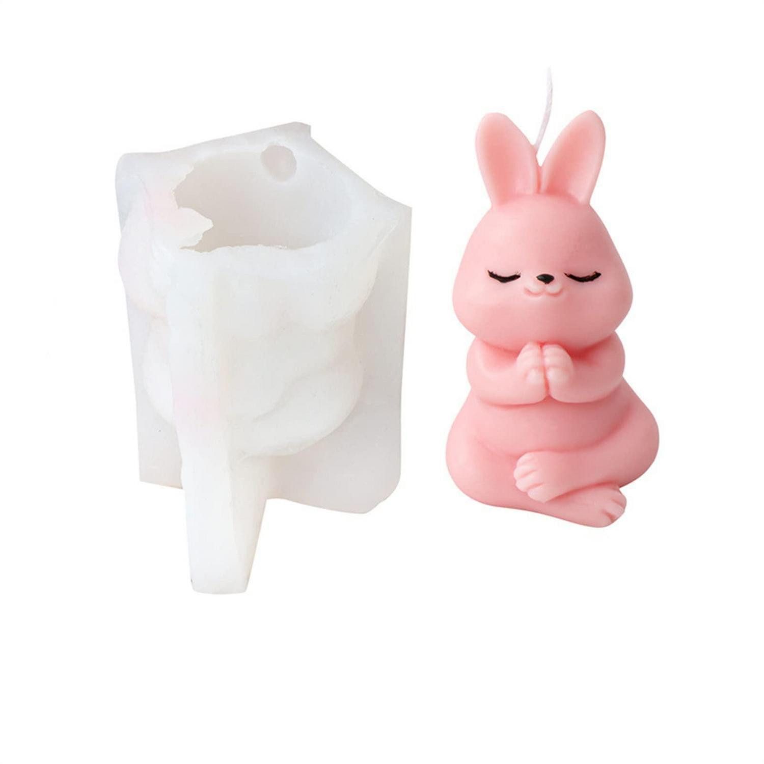 LuxusKollektion Silikonform 3D Yoga Kaninchen Silikonform, Tierform