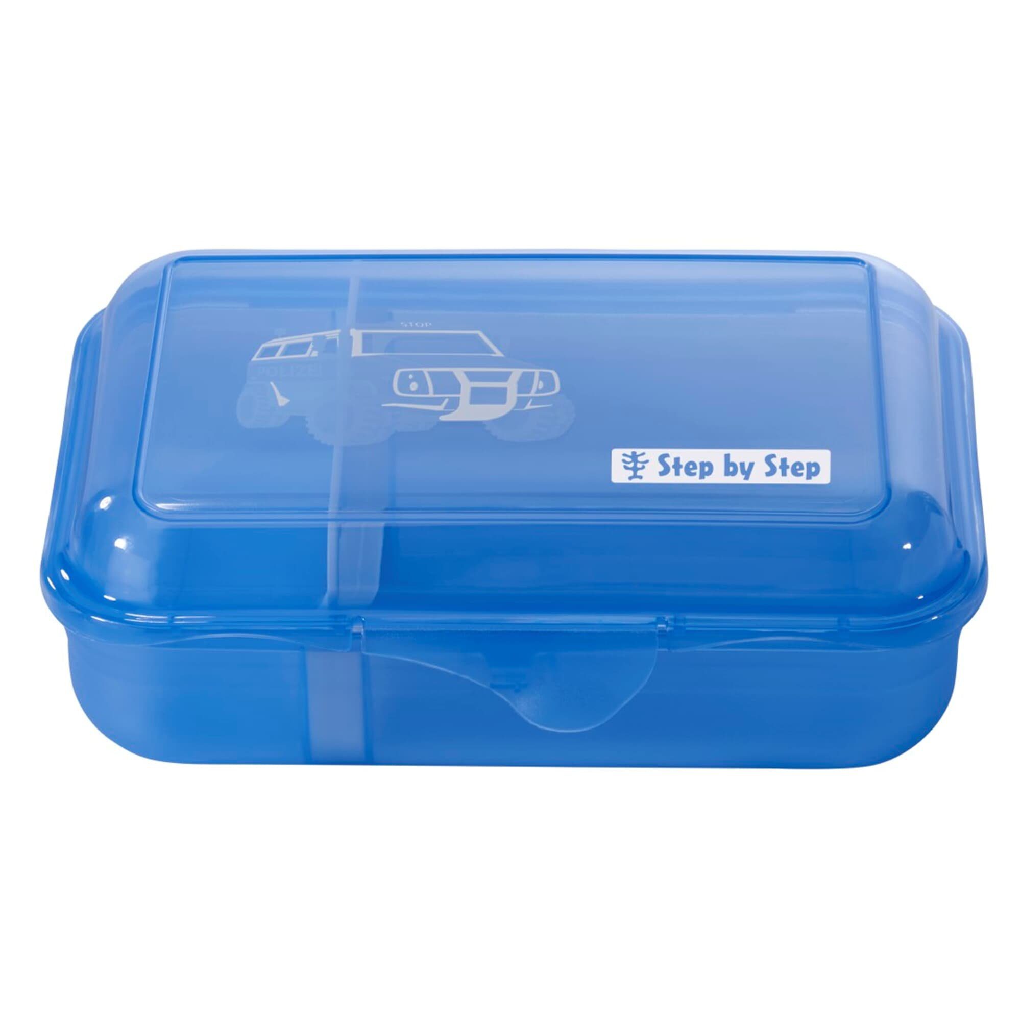 Truck spülmaschinengeeignet, Blau (1-tlg) Lunchbox Step Klickverschluss, Kunststoff, Diego, by Step mit Police BPA-frei,