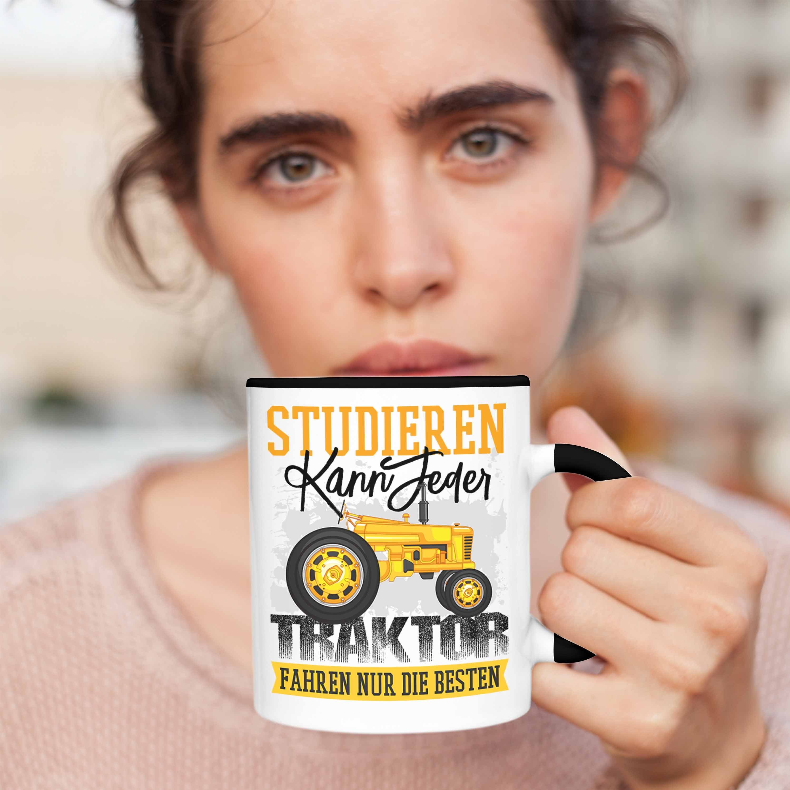 Jeder Landwirt Studieren Besten Schwarz Bauer Traktor Die kann Tasse Nur Fahren Tasse geschenk Trendation - Trendation