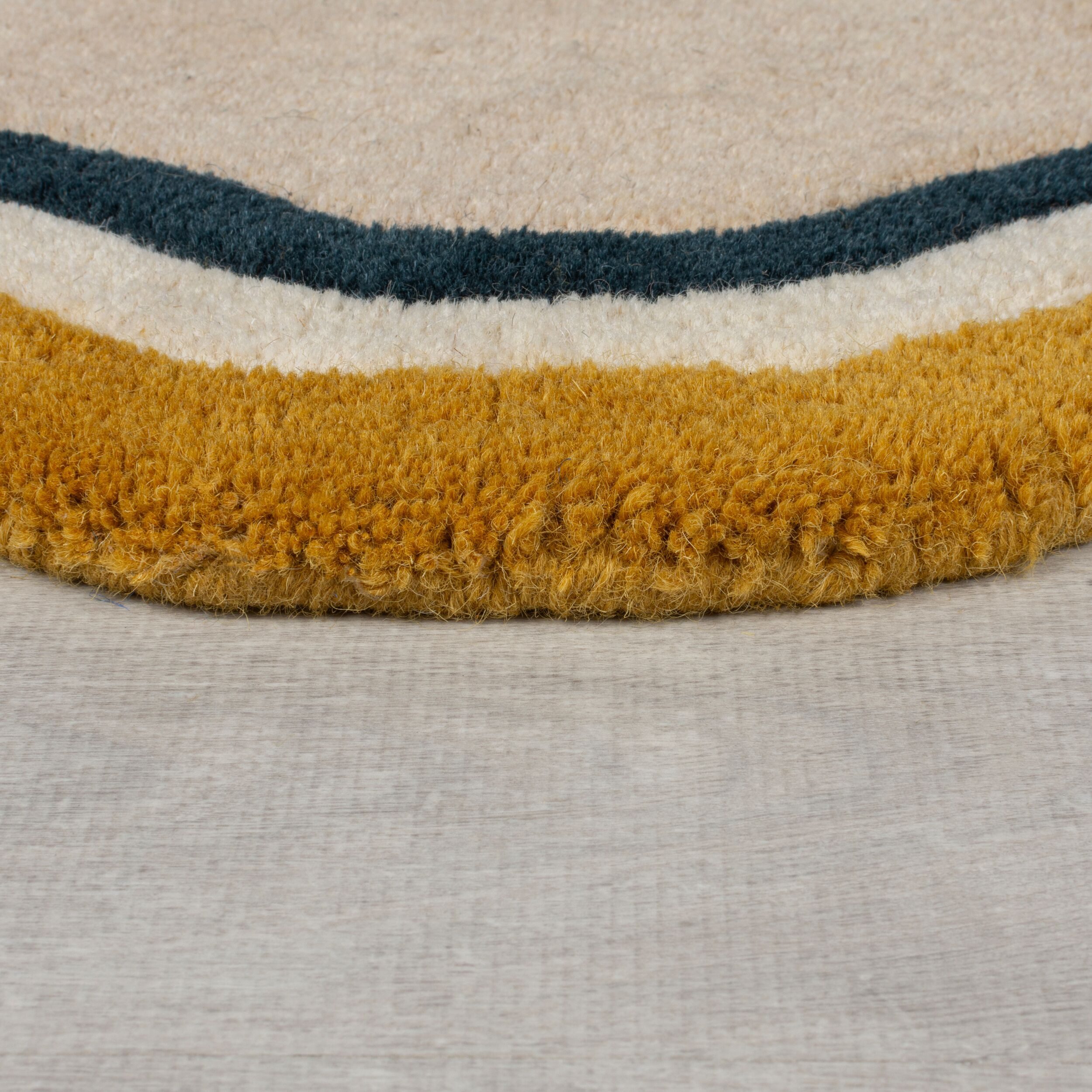 FLAIR RUGS Wollteppich LEO SCALLOP BORDER, rechteckig, Höhe: 8 mm, Wolle Border Teppich, mit Muschelsaumkante – Bild 4 von 4