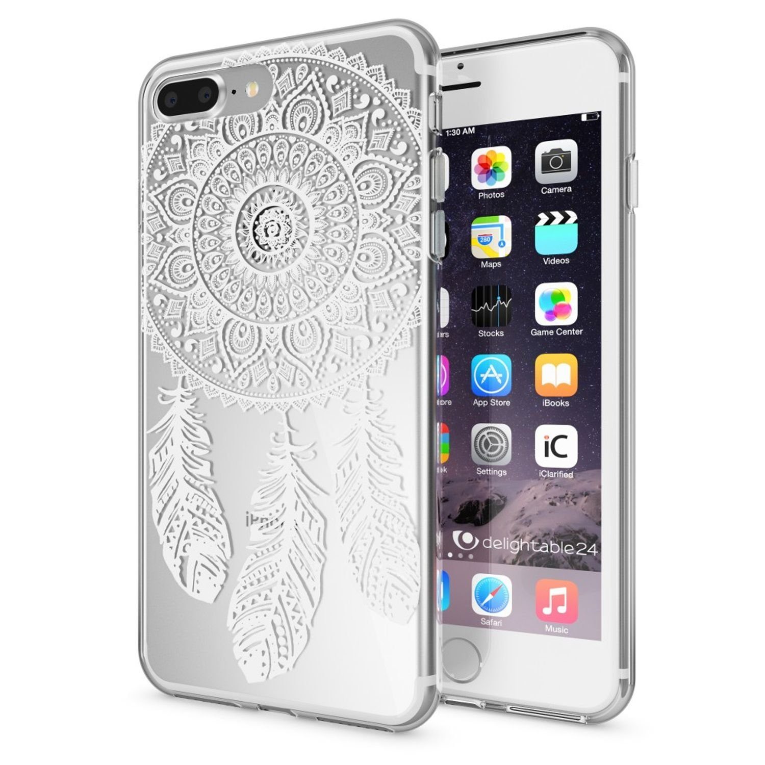 Nalia Smartphone-Hülle Apple iPhone 7 Plus Apple iPhone 8 Plus 14 cm (5,5 Zoll), Motiv Silikon Hülle / Print Cover / Muster Schutzhülle / Design Case