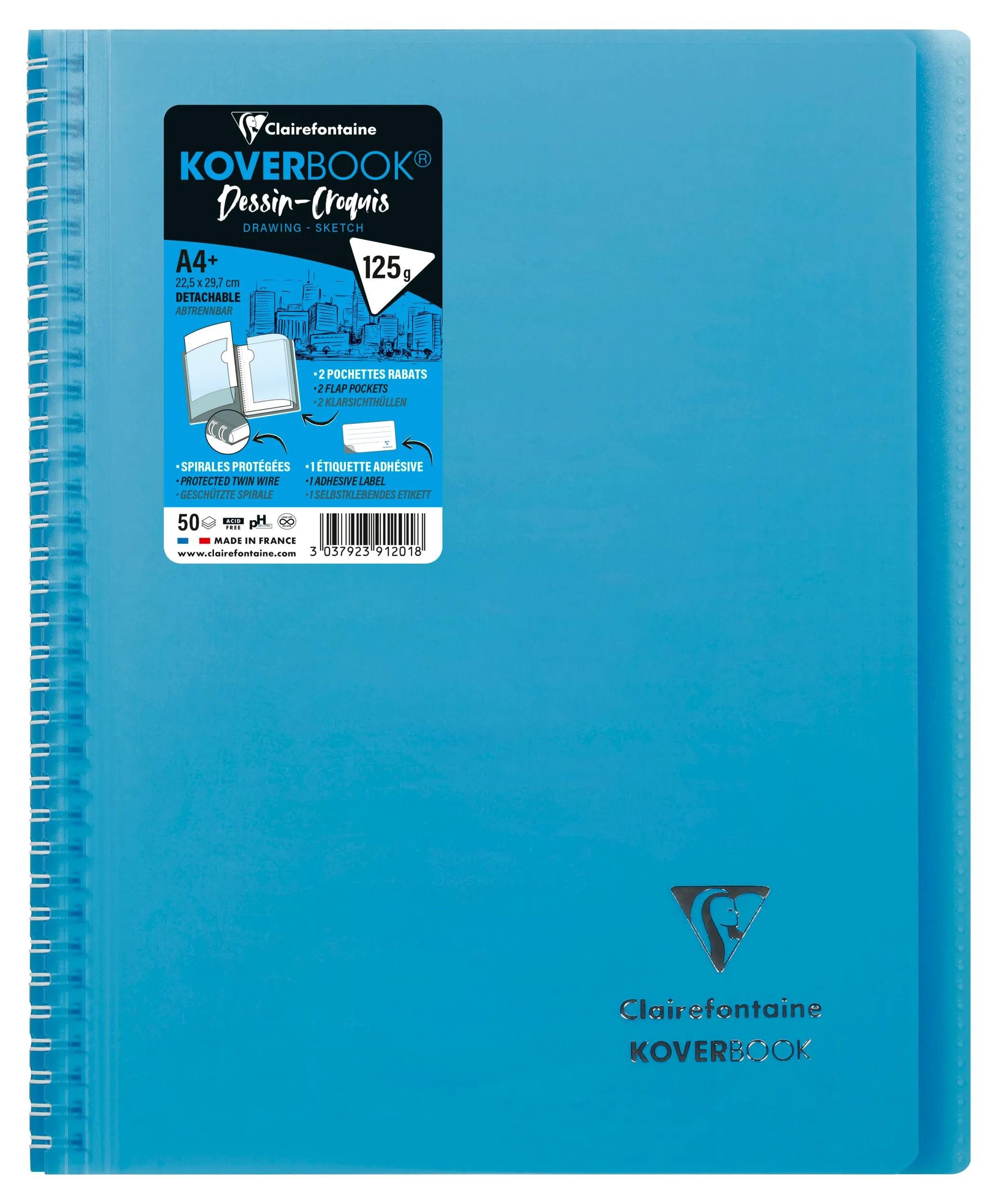 Thumbnail - CLAIREFONTAINE Malvorlage 10x Zeichenblock/Skizzenblock A4+ 50 Blatt weiß Sortiert 391201C