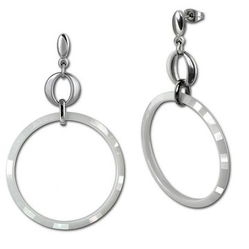 Amello Schmuckset Amello Edelstahlschmuckset Circle Keramik (Schmuckset, 3-tlg., Schmucksets), Damen Schmucksets, Edelstahl (Stainless Steel), Farbe: silberfarben, w