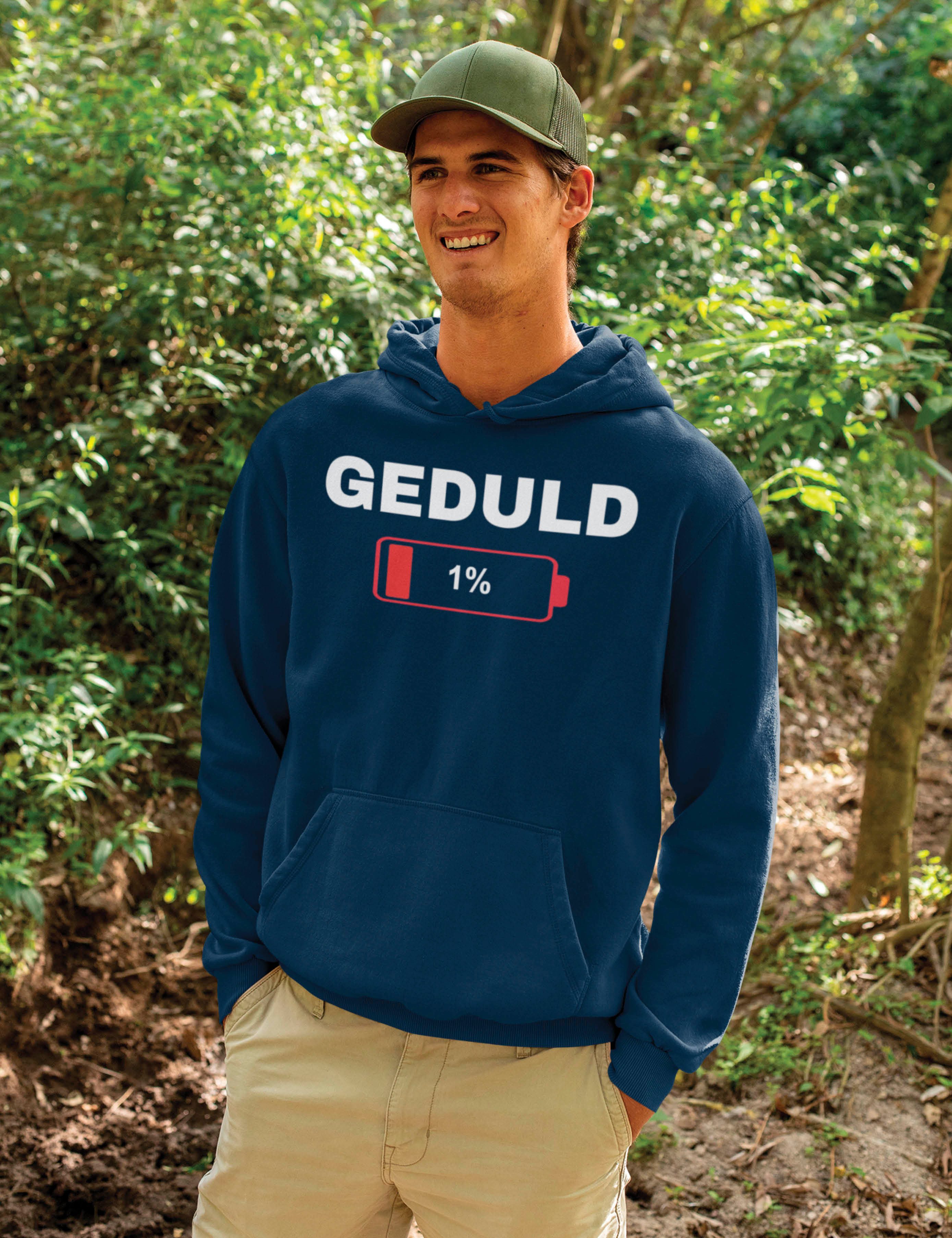 Youth Designz Kapuzenpullover "Geduld bei 1%" Herren Hoodie Pullover stylisch lustig Print Statement mit witzigen Aufdruck für Männer