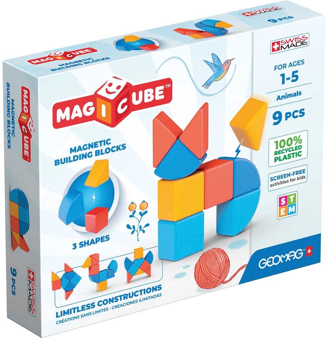Geomag™ GEOMAG™ Magicube Shapes Animals Magnetspielbausteine, (9 St), Made in Europe