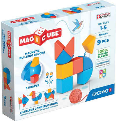 Geomag™ Magnetspielbausteine GEOMAG™ Magicube Shapes Animals, (9 St), Made in Europe