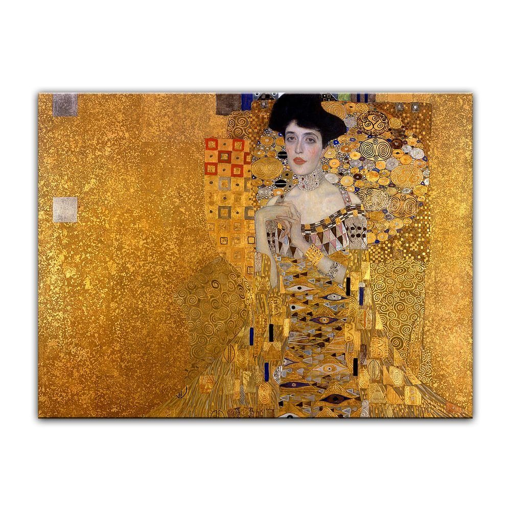 Gustav Klimt Bettwäsche Adele Bloch Gold Kunst Bild Malerei Gemälde Satin 
