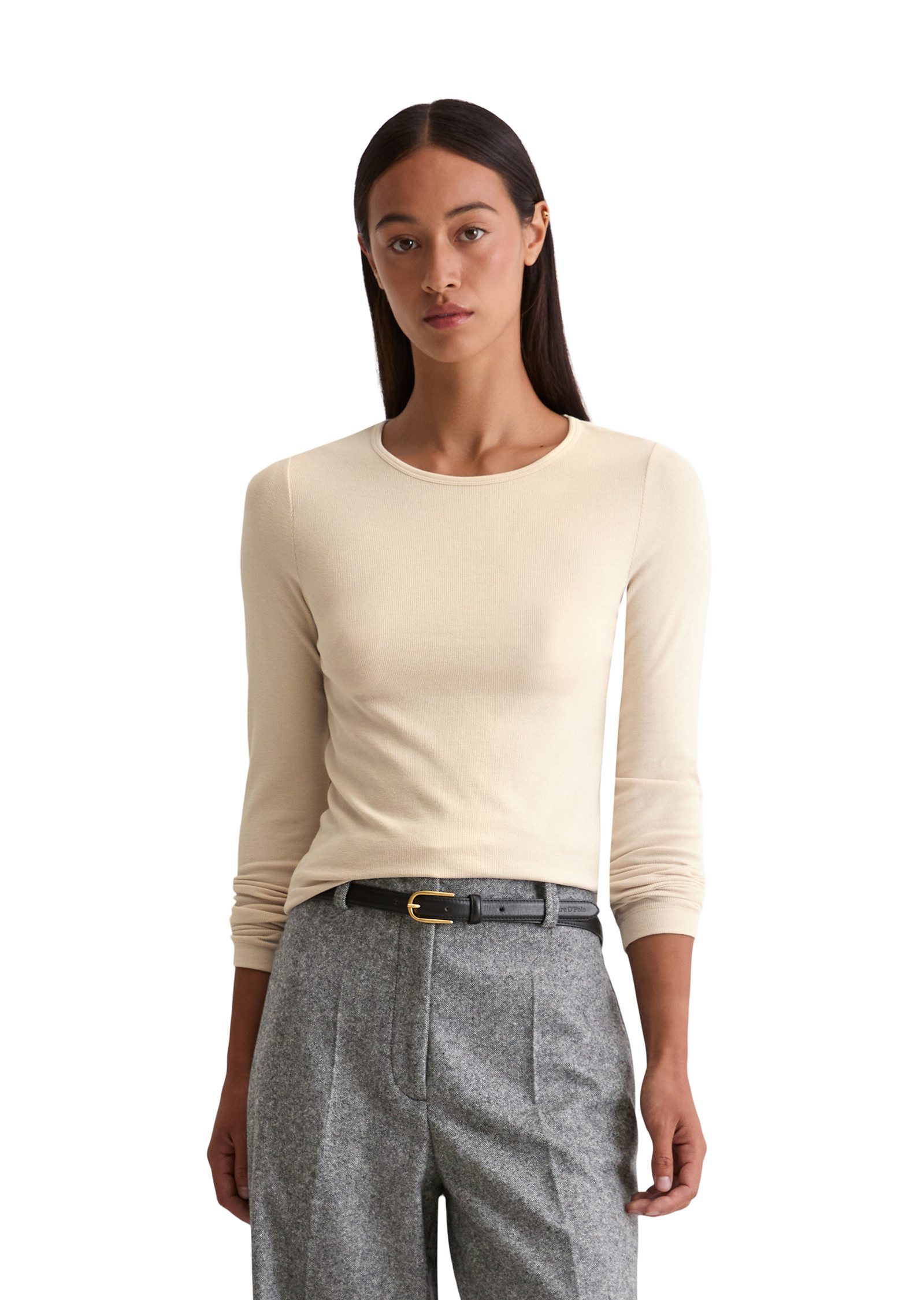 Marc O'Polo Langarmshirt aus TENCEL™ Modal-Baumwolle-Mix