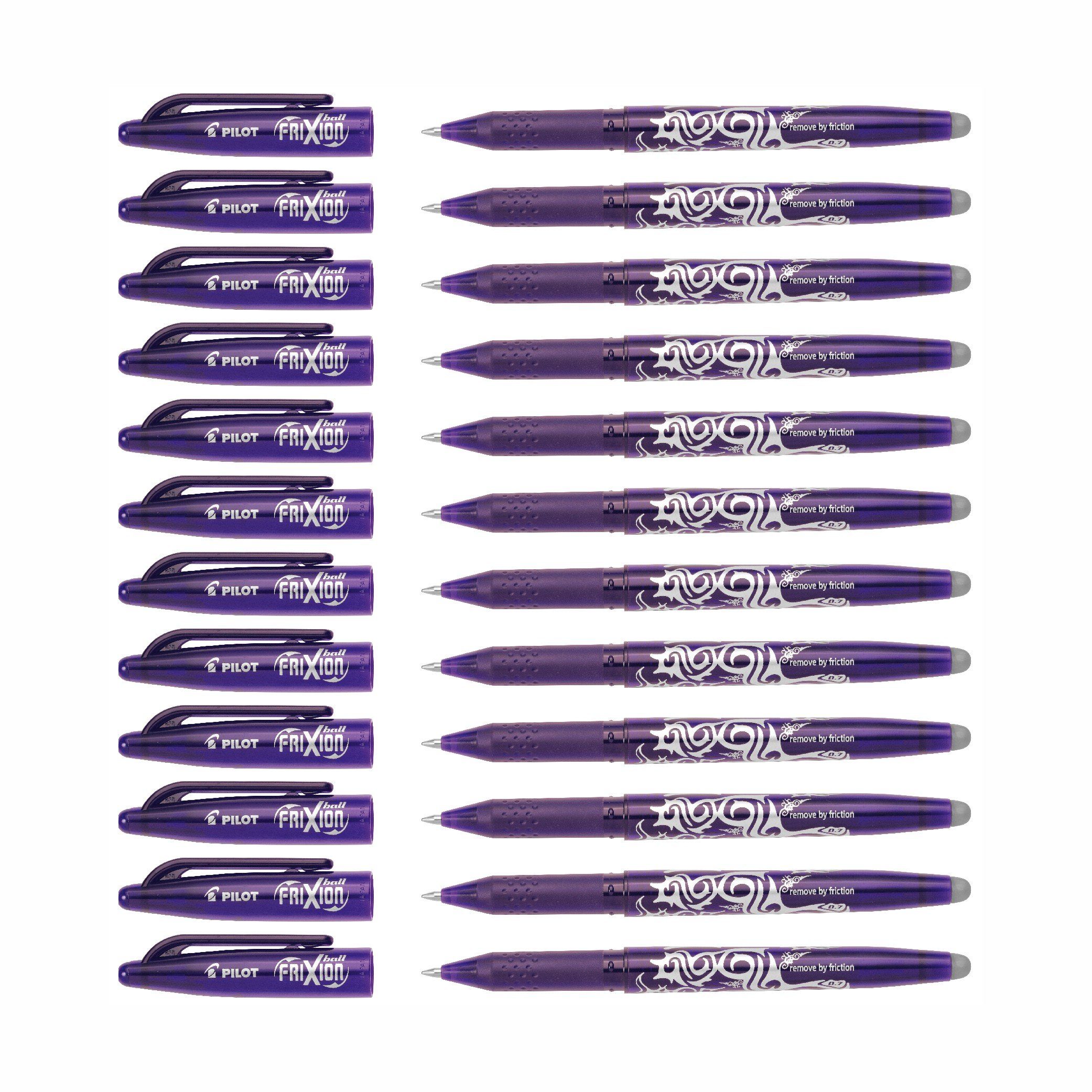 Tintenroller Ball violett 12er-Set, (12-tlg) Frixion - 0.7 PILOT
