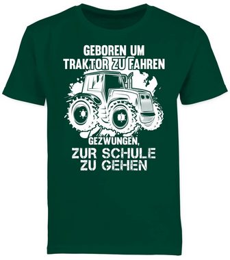 Shirtracer T-Shirt Geboren um Traktor zu fahren Traktor