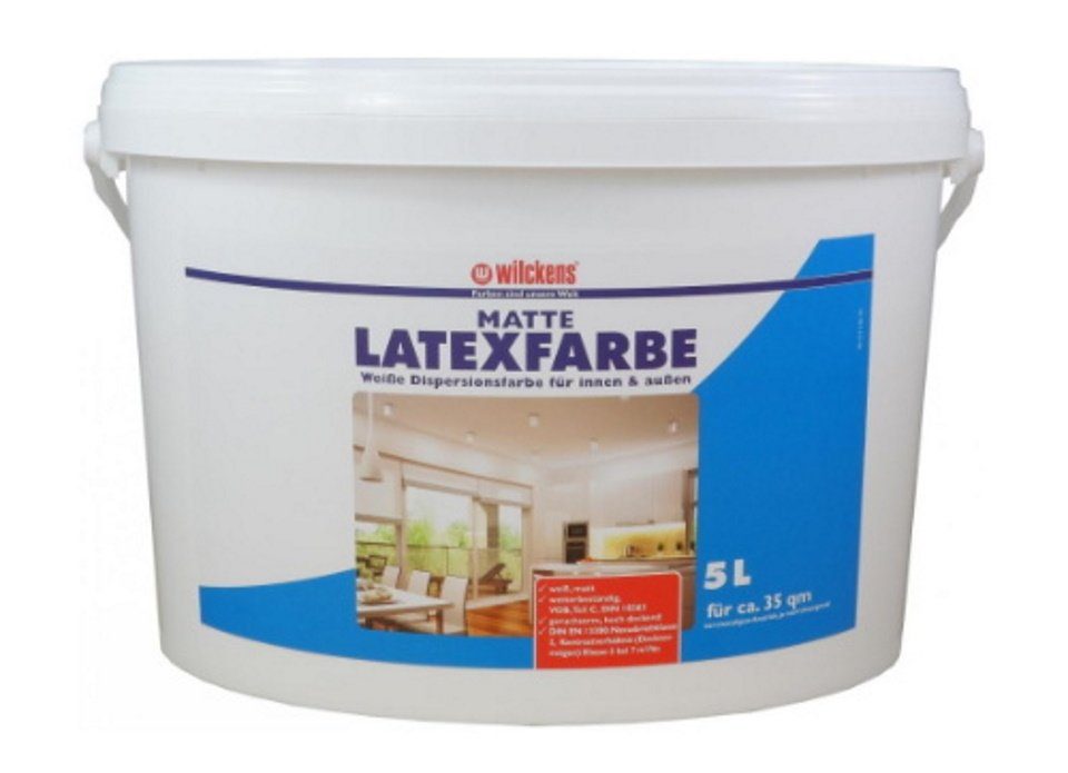 Wilckens Farben Latexfarbe 5 Liter weiße Farbe Latex Matt