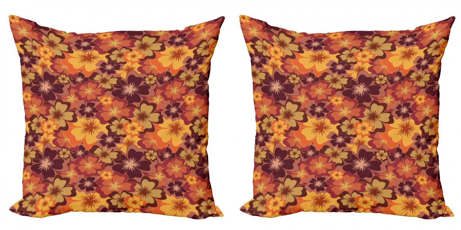 Kissenbezüge Modern Accent Doppelseitiger Digitaldruck, Abakuhaus (2 Stück), Blumen Blumen des Herbstes Art-Kunst