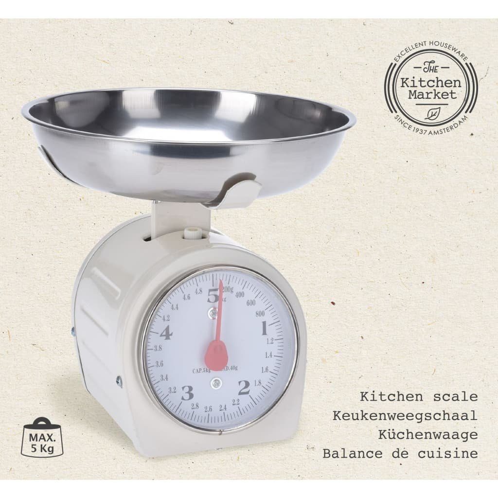 Excellent Houseware Küchenrückwand Küchenwaage 5 Metall kg