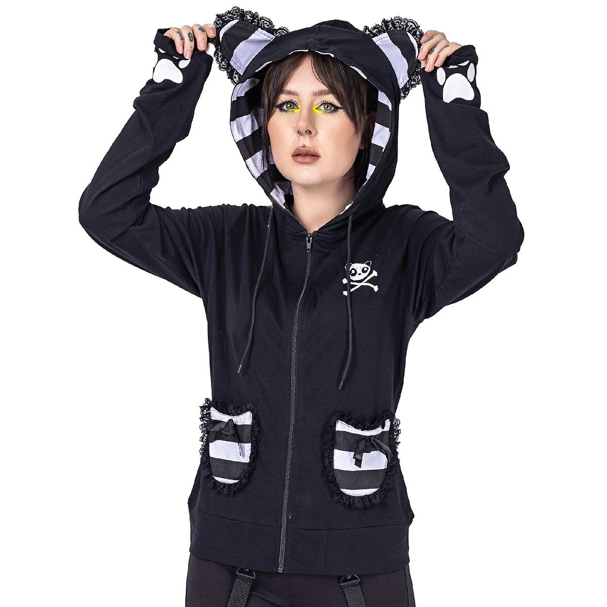 Killer Panda Kapuzensweatshirt Kapuzenjacke KP Frill günstig online kaufen