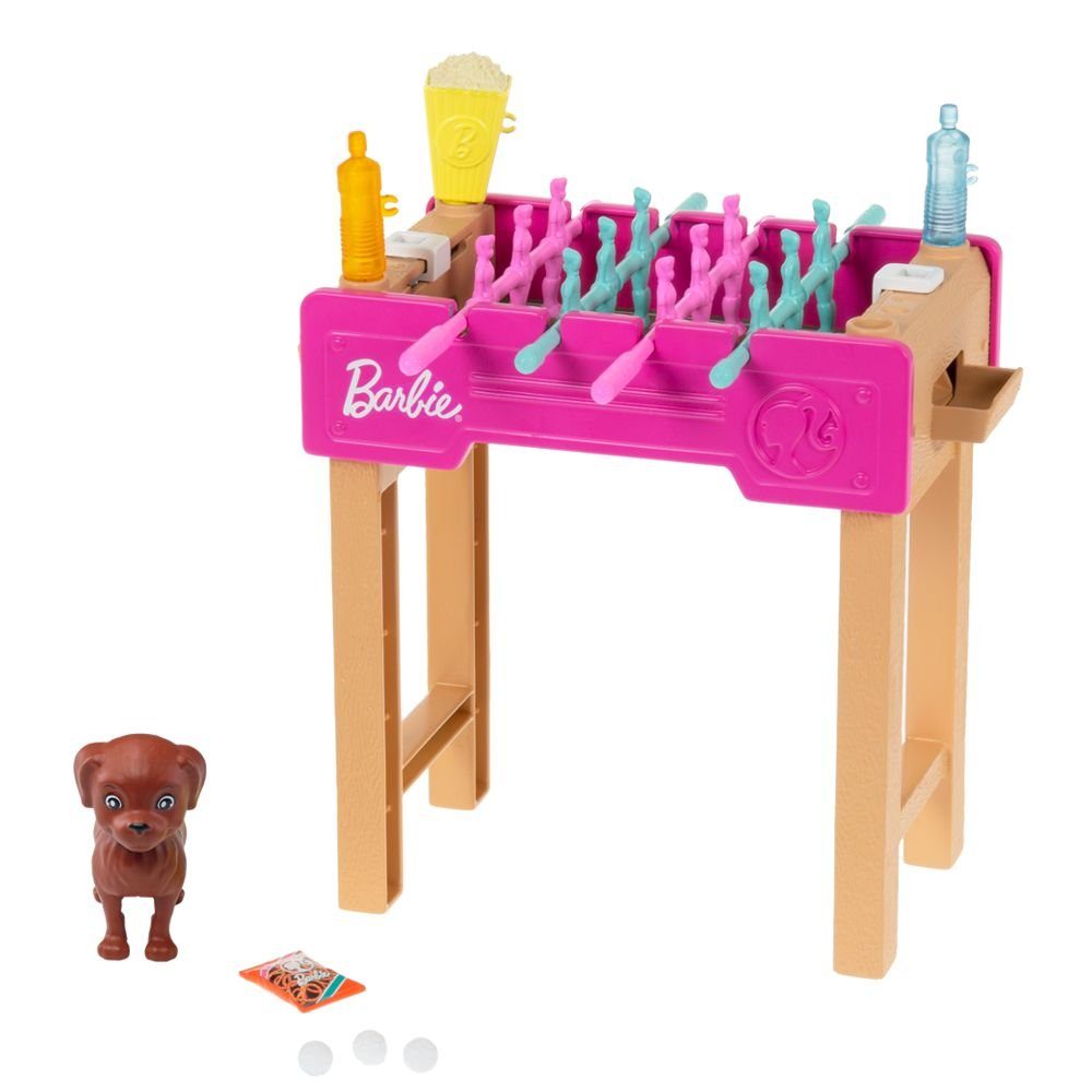 Barbie Puppenhausmöbel Barbie Tischfußball-Spiel Mattel Möbel Spiel-Set Einrichtung Haus – Bild 4 von 5