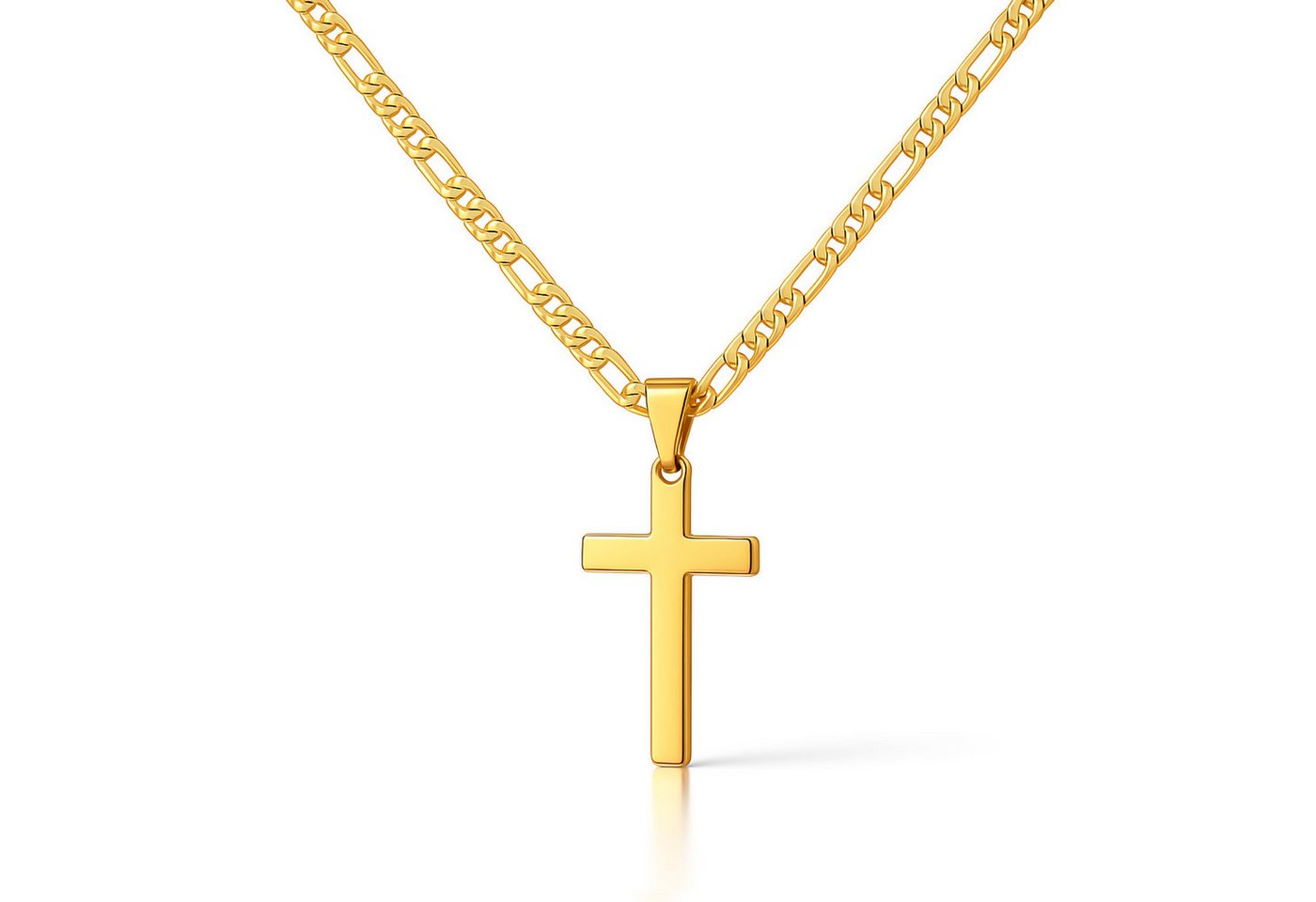 UNIQAL.de Kreuzkette UNIQAL Kreuz Halskette mit Anhänger Symbol (Edelstahl, Casual Style, Unisex, Basic, Deutsches Patent-und Markenamt), Kreuzanhänger