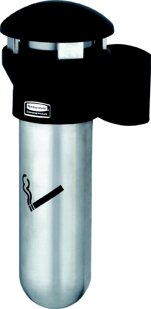 Rubbermaid Aschenbecher Wandascher Infintiy schwarz/silber