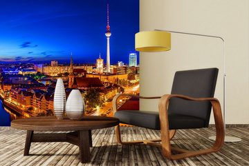 WandbilderXXL Fototapete Berlin City, glatt, Skyview, Vliestapete, hochwertiger Digitaldruck, in verschiedenen Größen