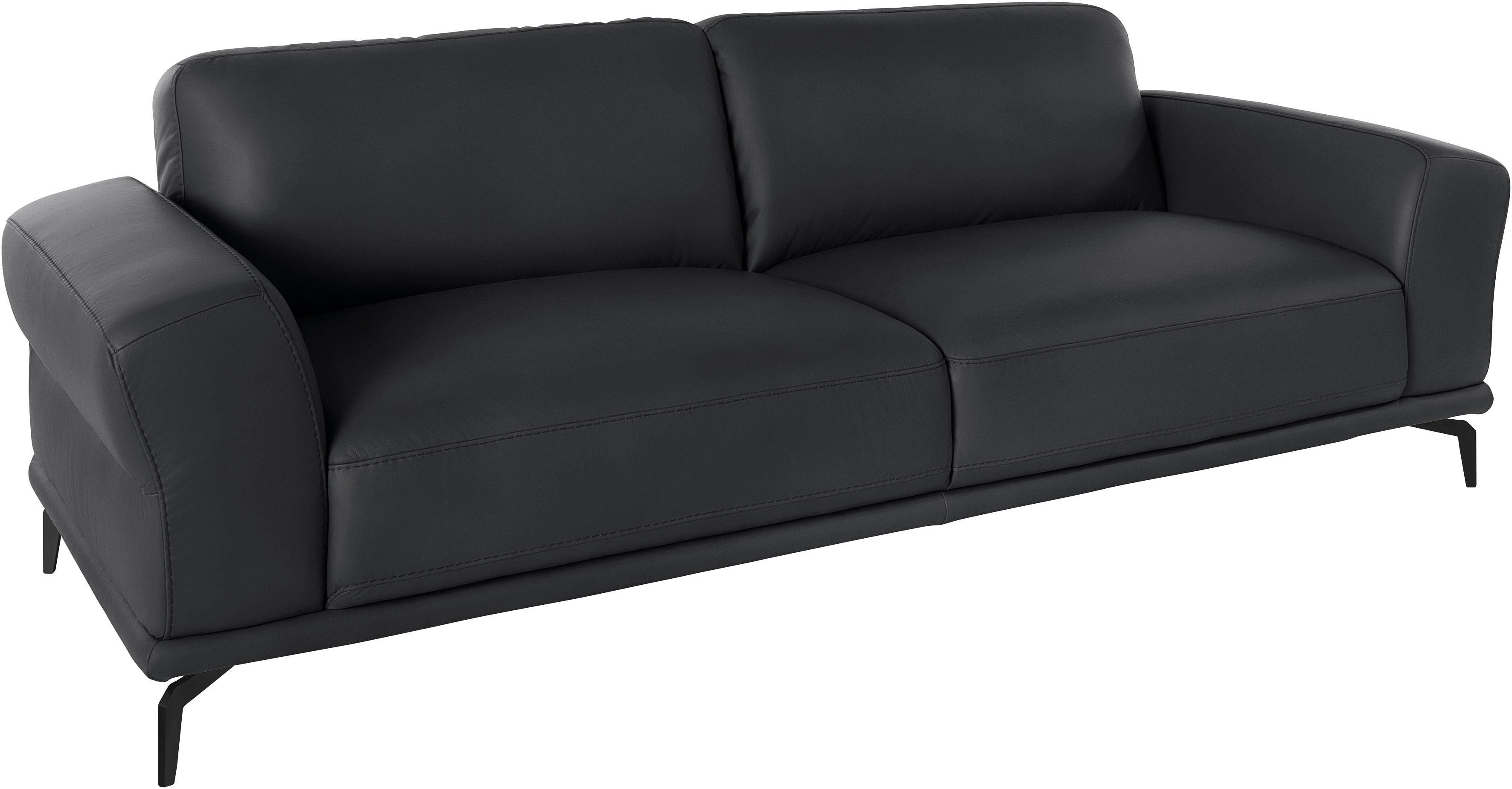 W.SCHILLIG 2,5-Sitzer montanaa, mit Metallfüßen in Schwarz pulverbeschichtet, Breite 232 cm