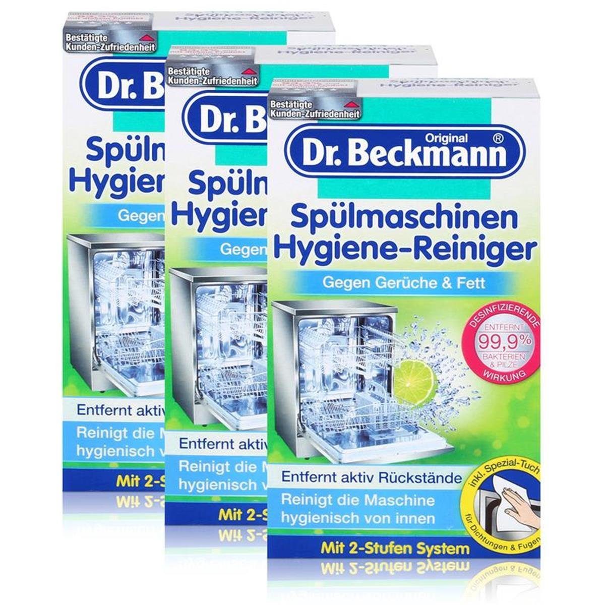 Dr. Beckmann 3x Dr. Beckmann Spülmaschinen Hygiene-Reiniger 75g - Entfernt aktiv Rü Spülmaschinenreiniger
