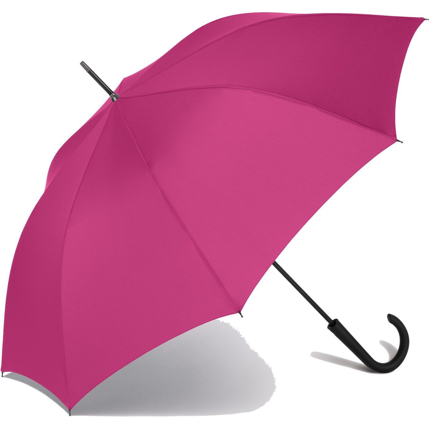 Langregenschirm RS-Versand Auf-Automatik, Regenschirm Stahl-Fiberglas-Gestell, großer stabiler integrierter pink mit Auslöseknopf