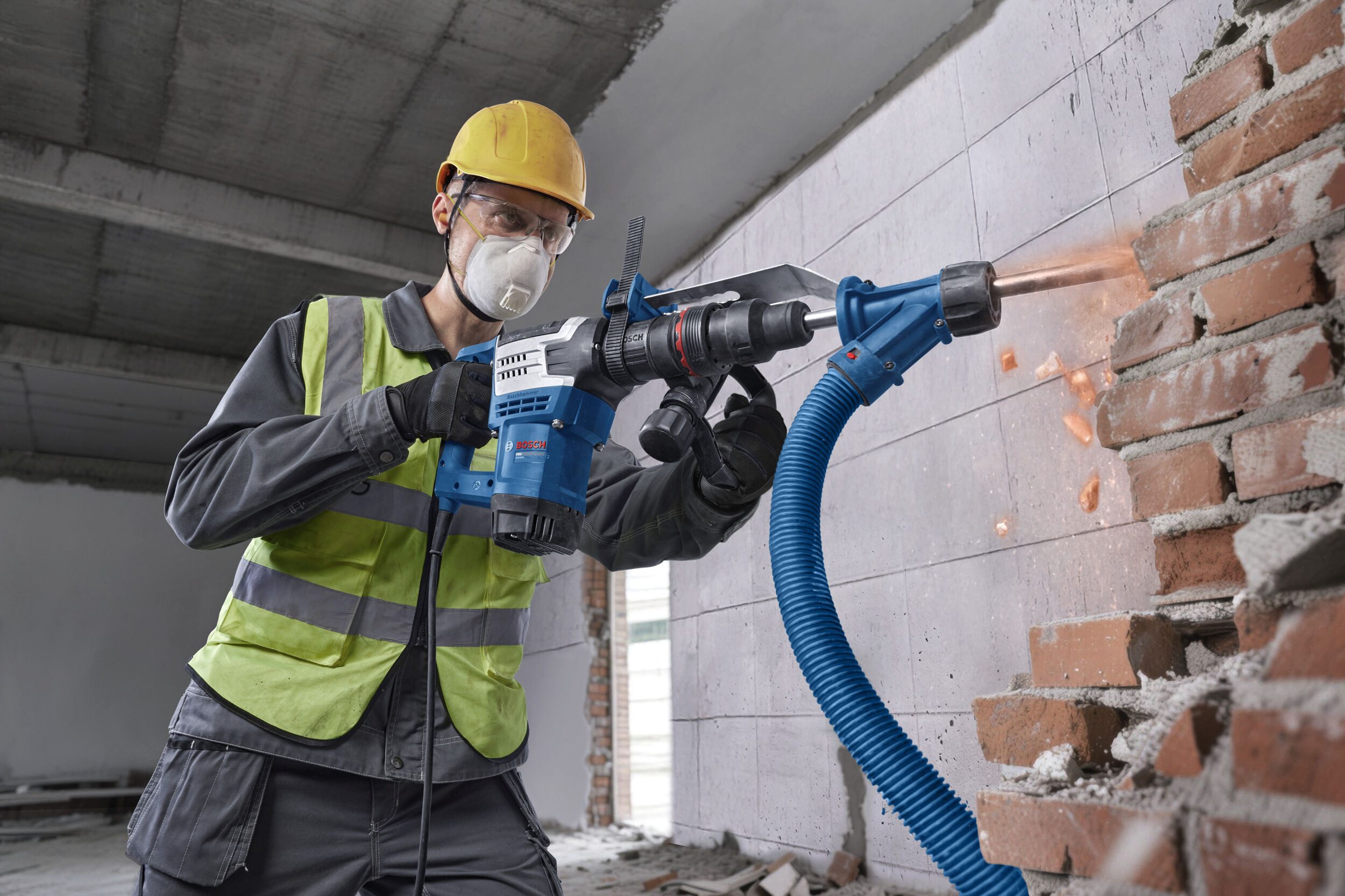 BOSCH Abbruchhammer GSH, für SDS max, Schlaghammer mit GSH5MX - im Handwerkerkoffer