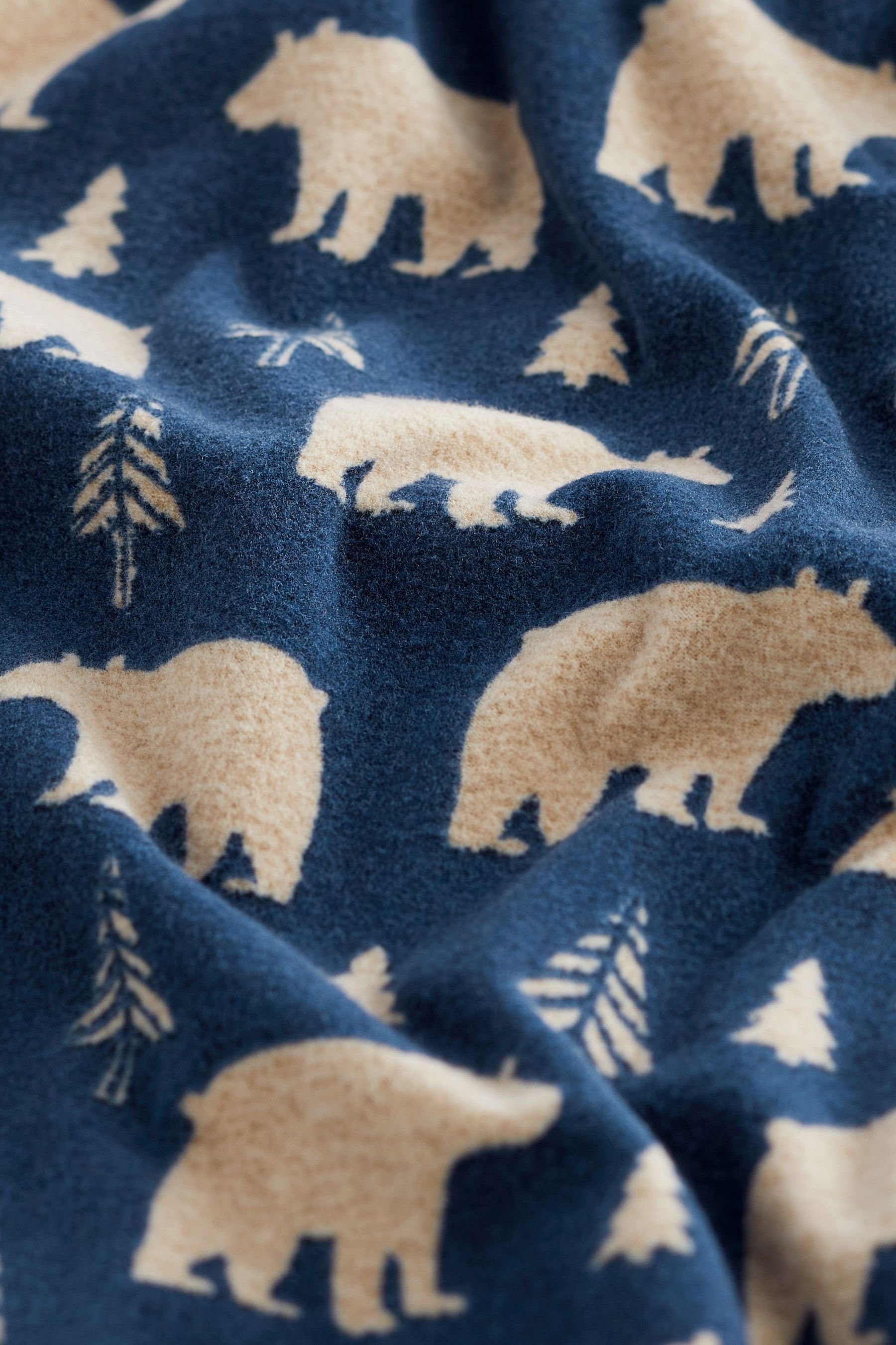 Motion Flex gemütliche Pyjamahose Schlafanzughose (1-tlg) Blue Navy Next Bear