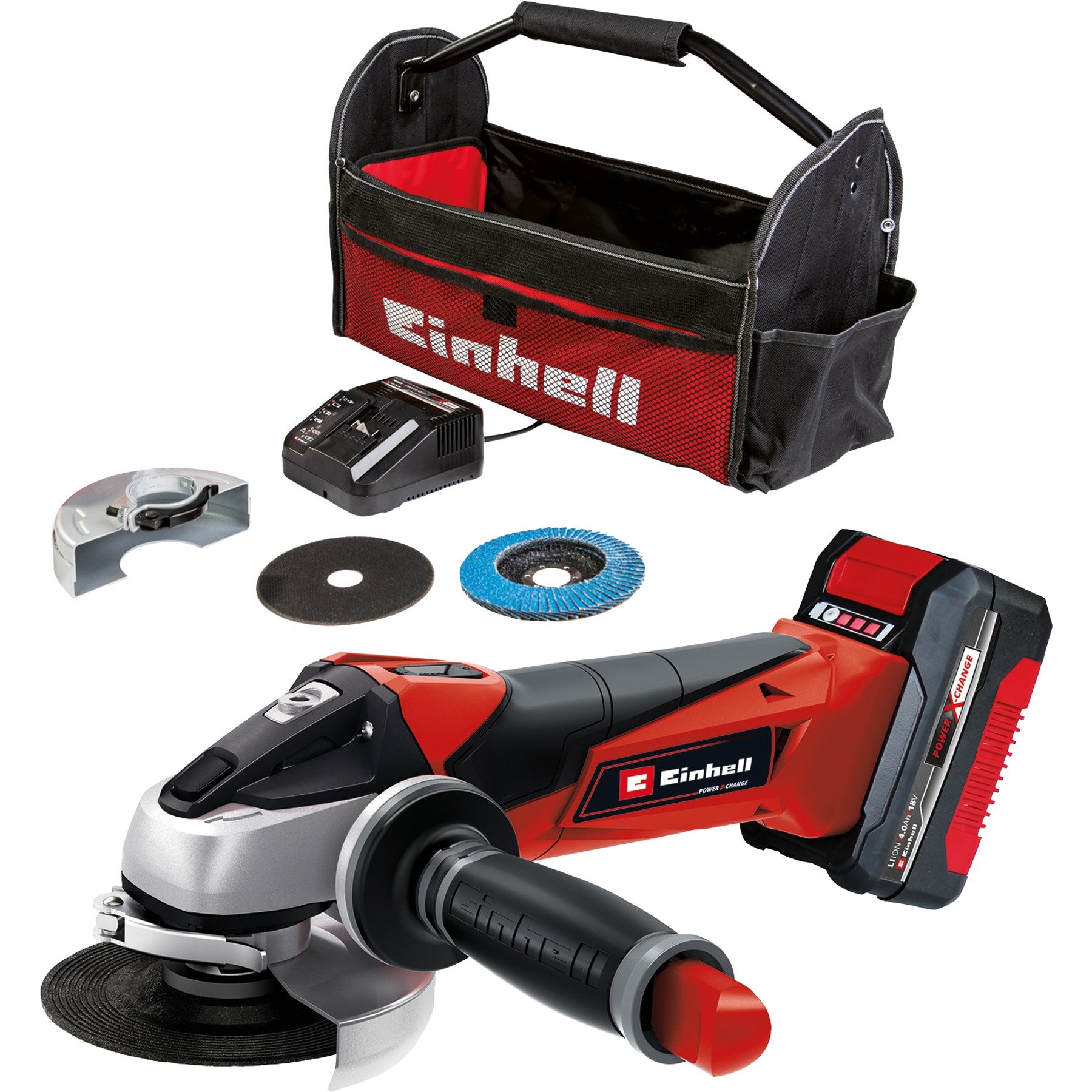 Akku-Winkelschleifer EINHELL Akku-Winkelschleifer TE-AG 18/115 Li (1x4,0 Ah)