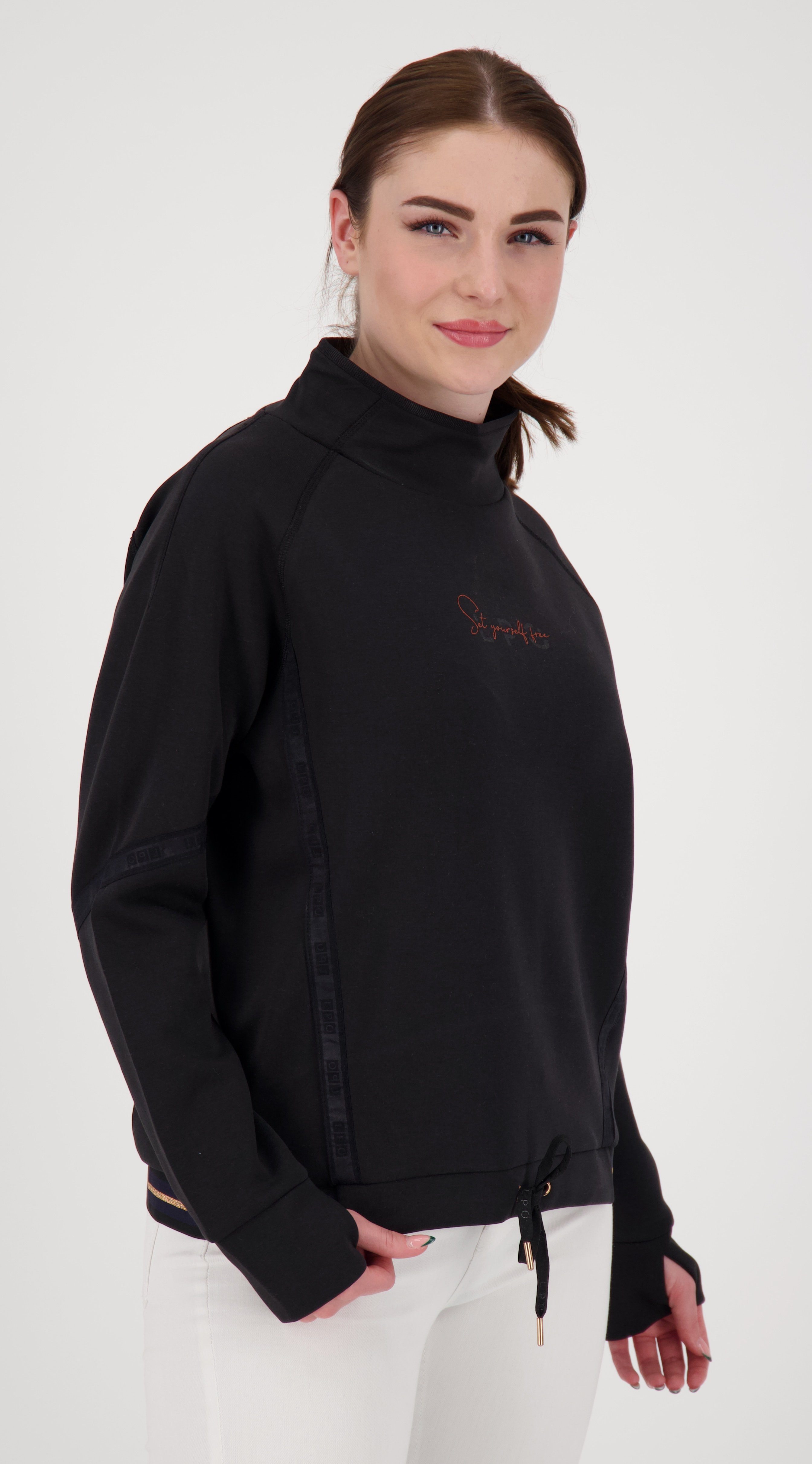 DEPROC Active Sweatshirt JETTE CS WOMEN Sweatshirt vorne etwas kürzer Korde günstig online kaufen