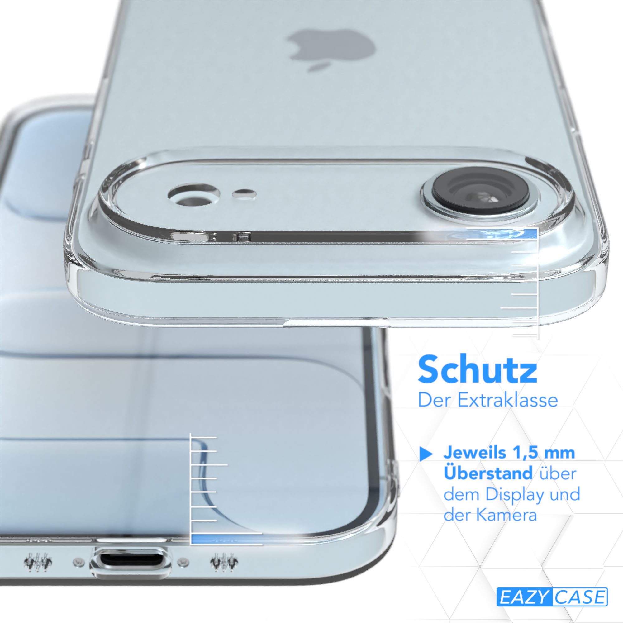 EAZY CASE Handyhülle Slimcover Clear für Apple iPhone 17 Serie 6,5 Zoll, Silikon Case für Apple iPhone Air Dünnes Backcover Handyhülle Klar – Bild 3 von 5