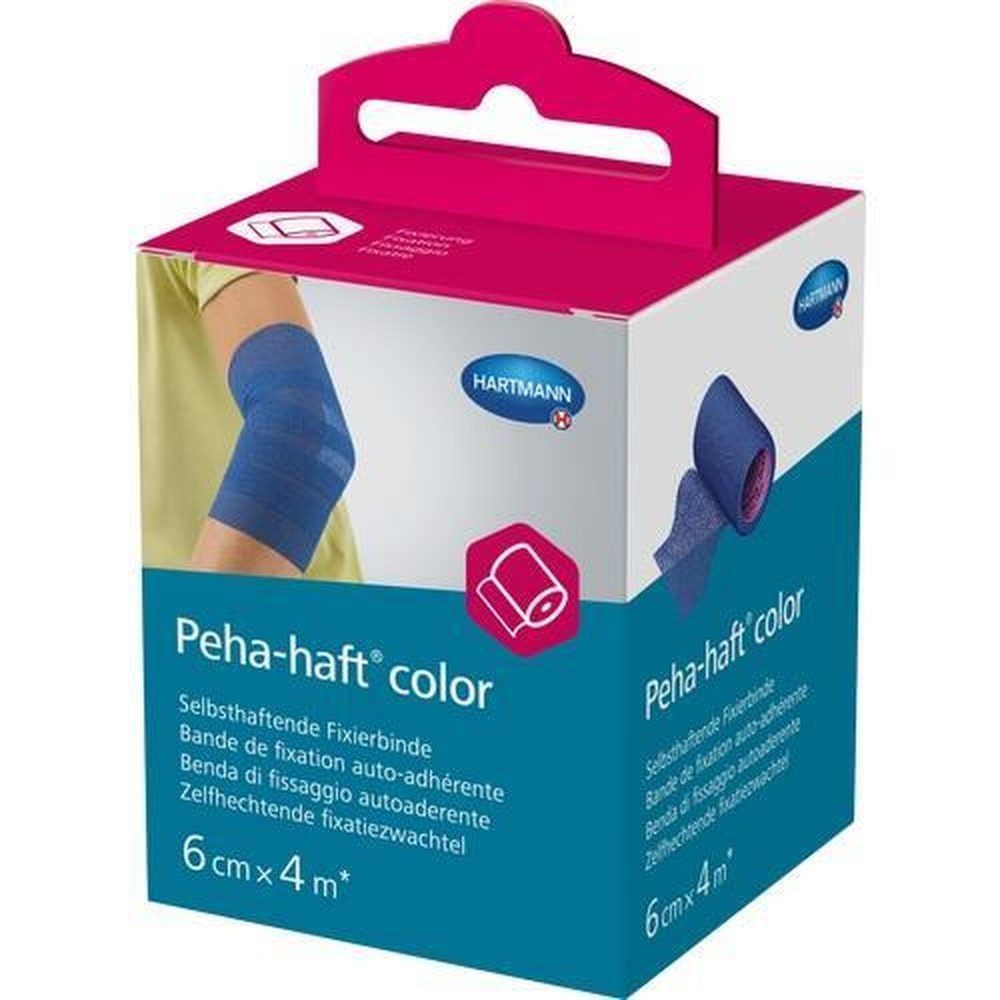 Peha-haft Bandage PEHA-HAFT Color Fixierb.latexfrei 6 cmx4 m blau 1St