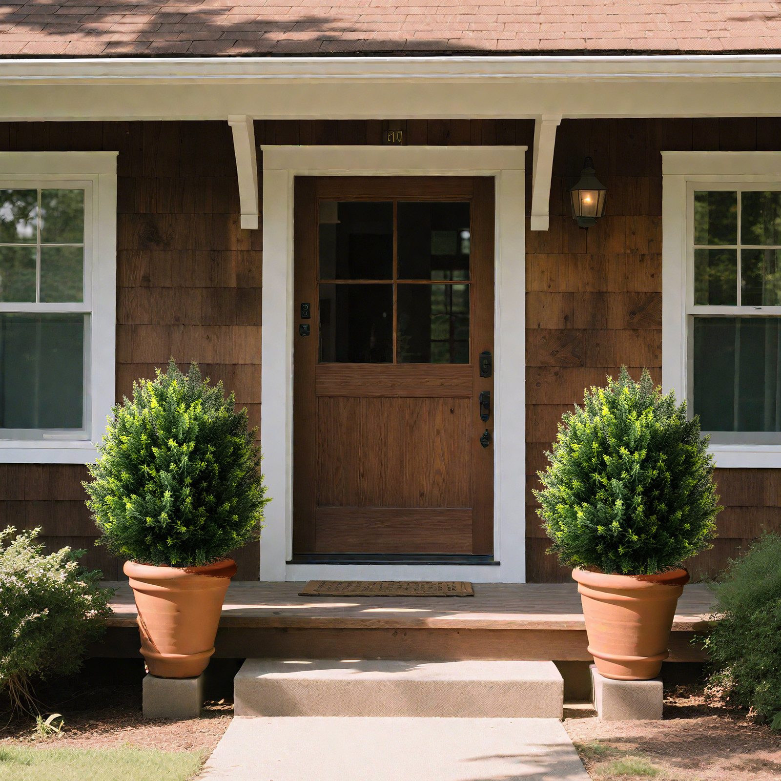 Kunstbaum Zypressenkugel, COSTWAY, Höhe 61 cm, Zypresse Kugelbaum mit Erdsp günstig online kaufen