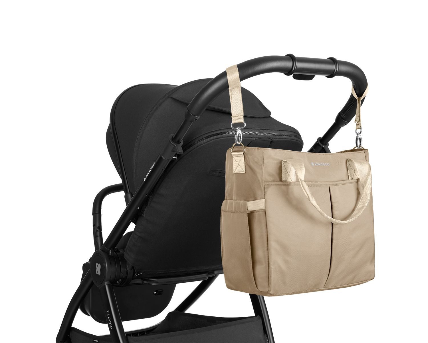 Kikkaboo Wickeltasche Wickeltasche Brielle Clips (1-tlg), zur Befestigung, wasserfest, Schultergurt