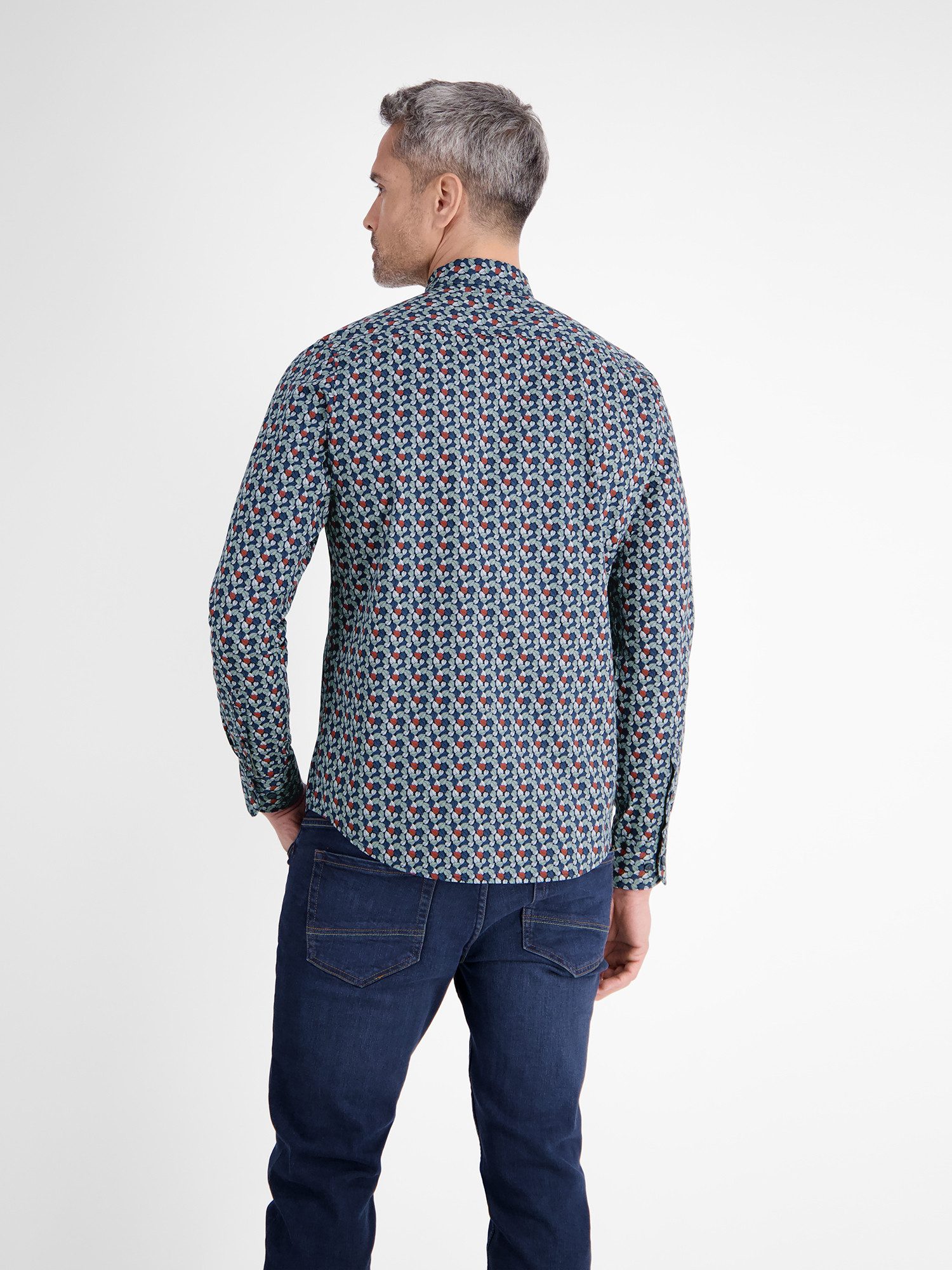 LERROS Langarmhemd LERROS Herren Langarmhemd, modisch gemustert